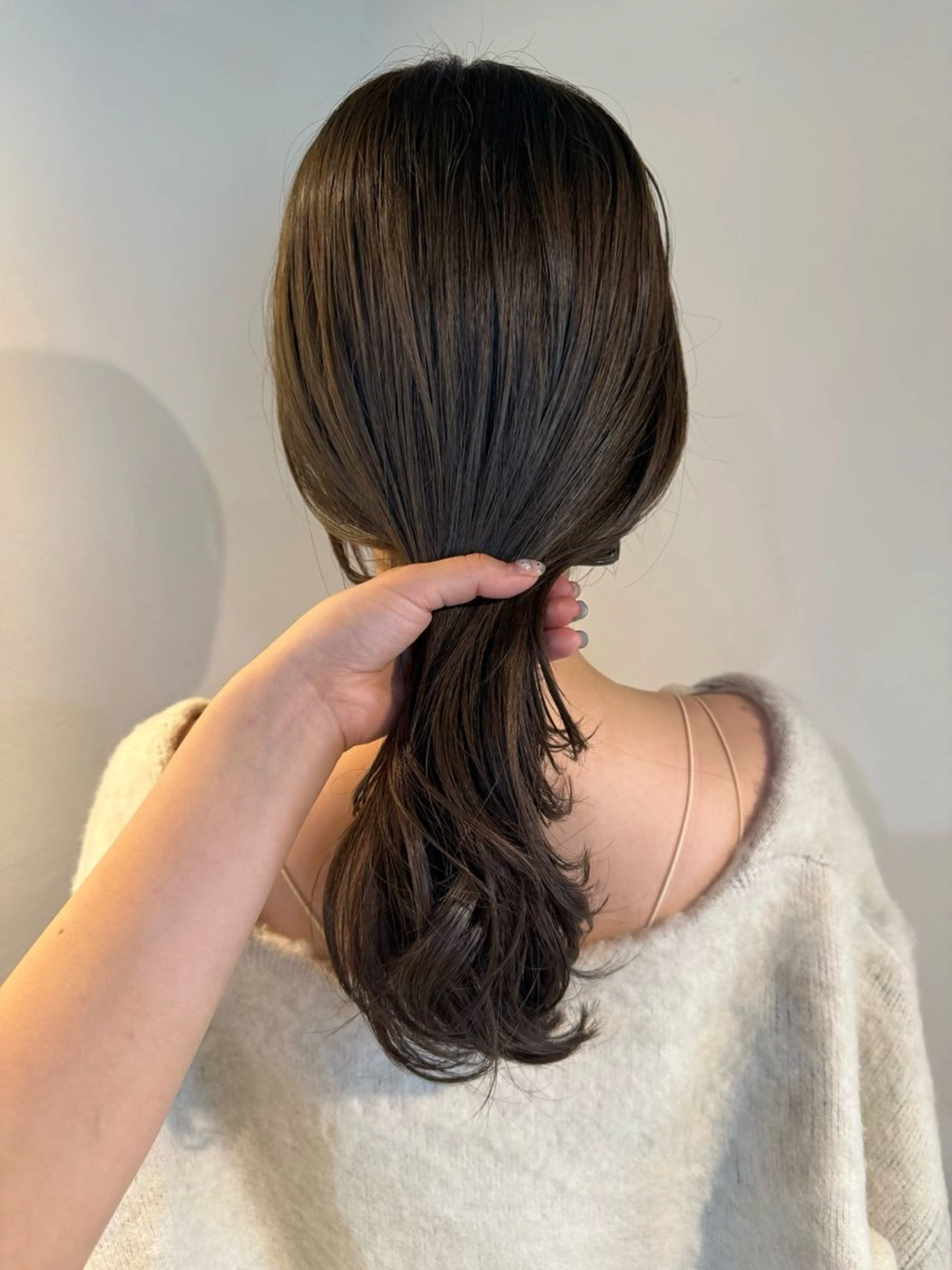 セミロング カラー 似合わせカット カット ヘアカラー 似合わせレイヤー、 透けカラー/杉本花のヘアスタイル