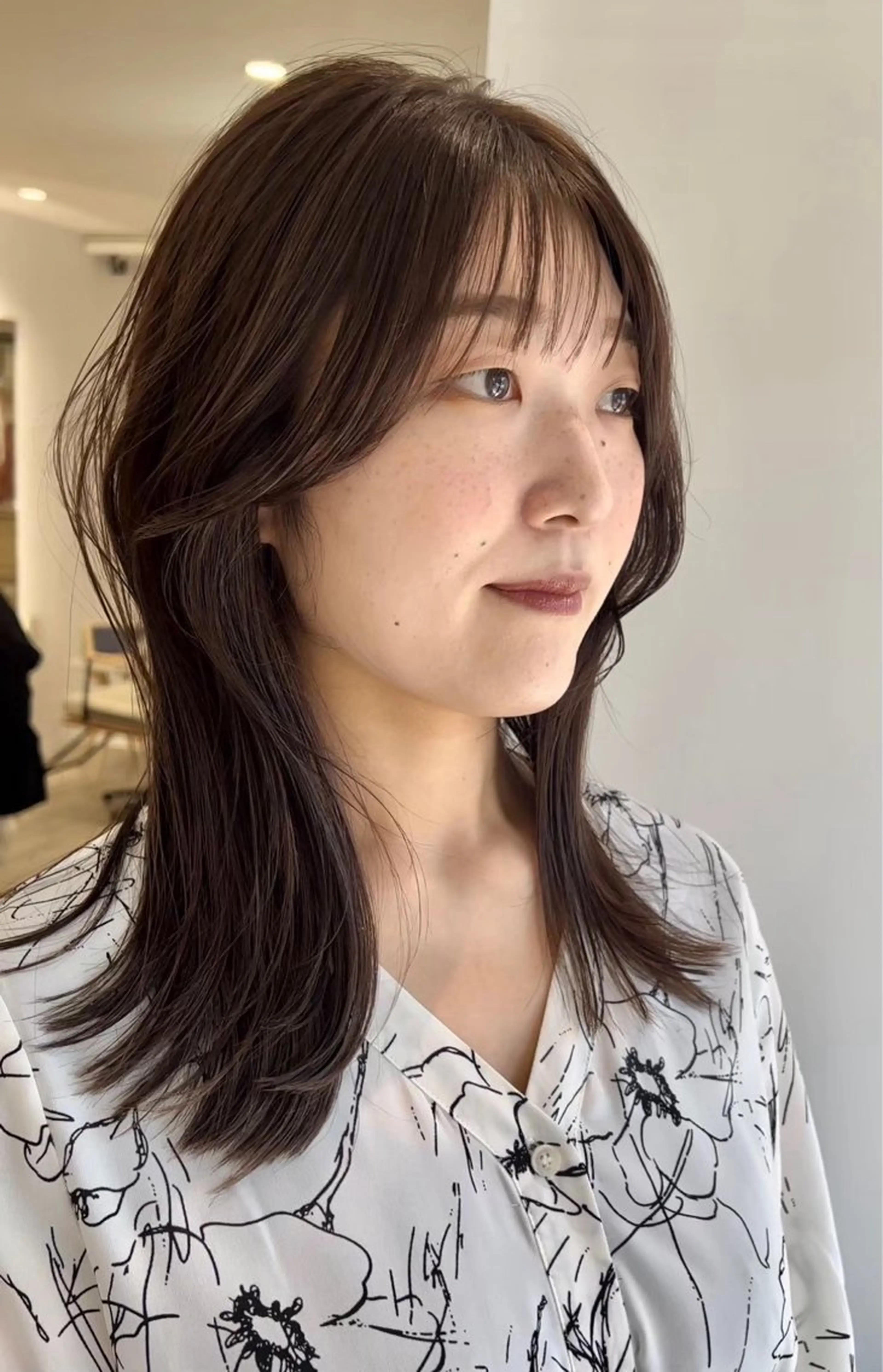 セミロング 山崎結菜 髪質改善💎のヘアスタイル