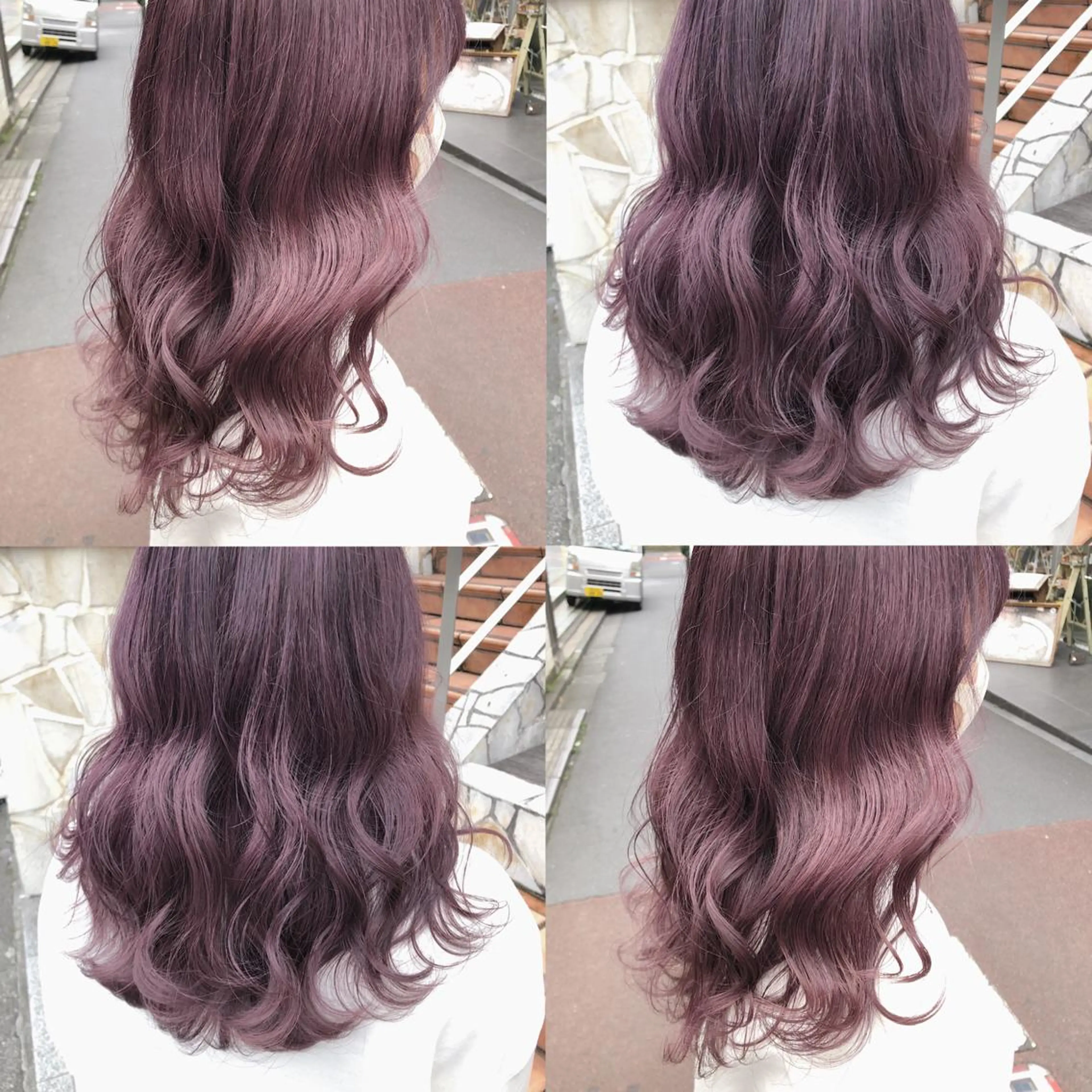 ロング カラー ヘアアレンジ メンズ キッズ ヘアカラー トリートメント 💟Chloe原宿店 🩶ハイトーンのヘアスタイル