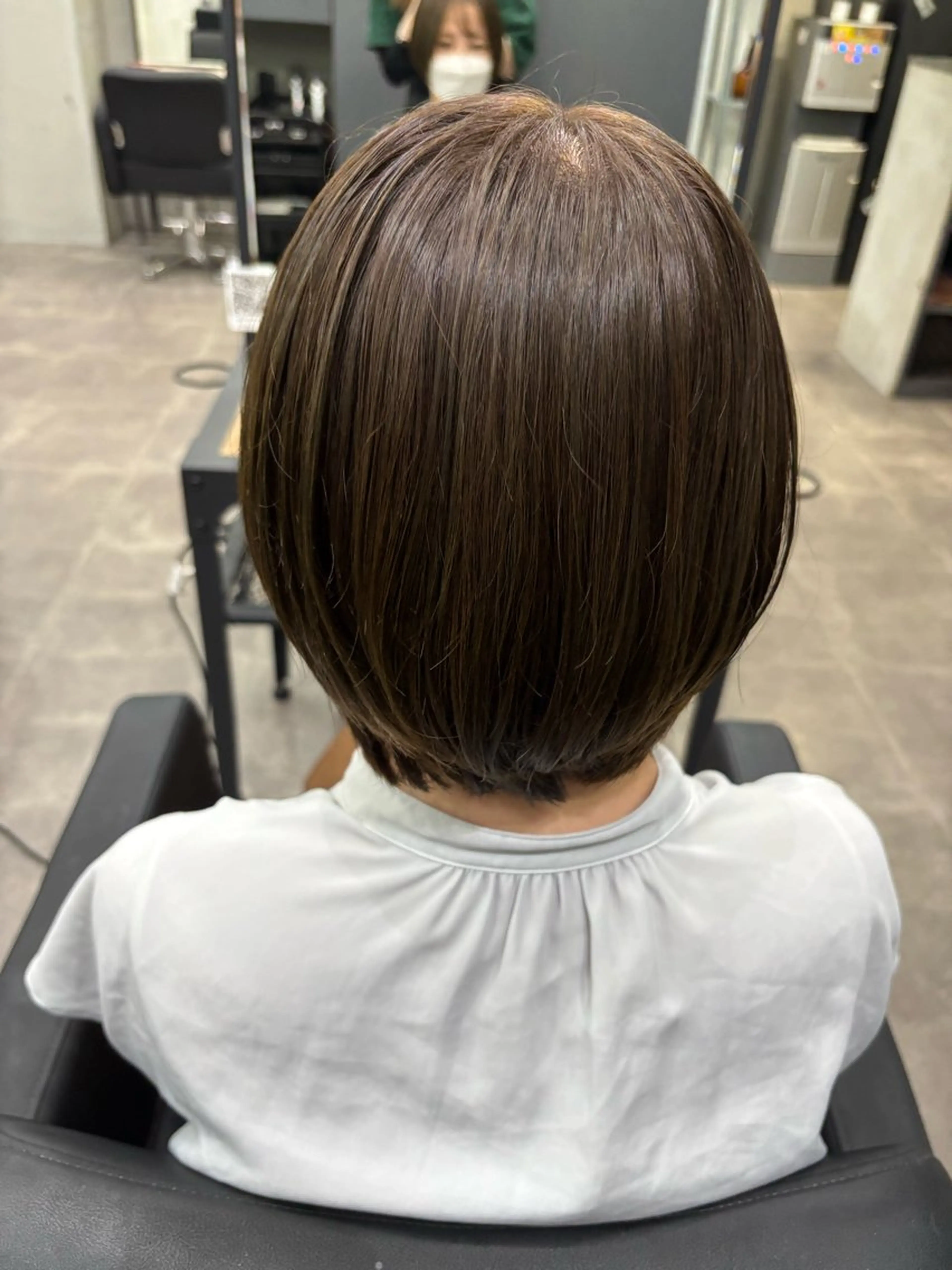 ショート カラー オリーブグレー ショートヘア yui/パーマ/ メンズカットのヘアスタイル