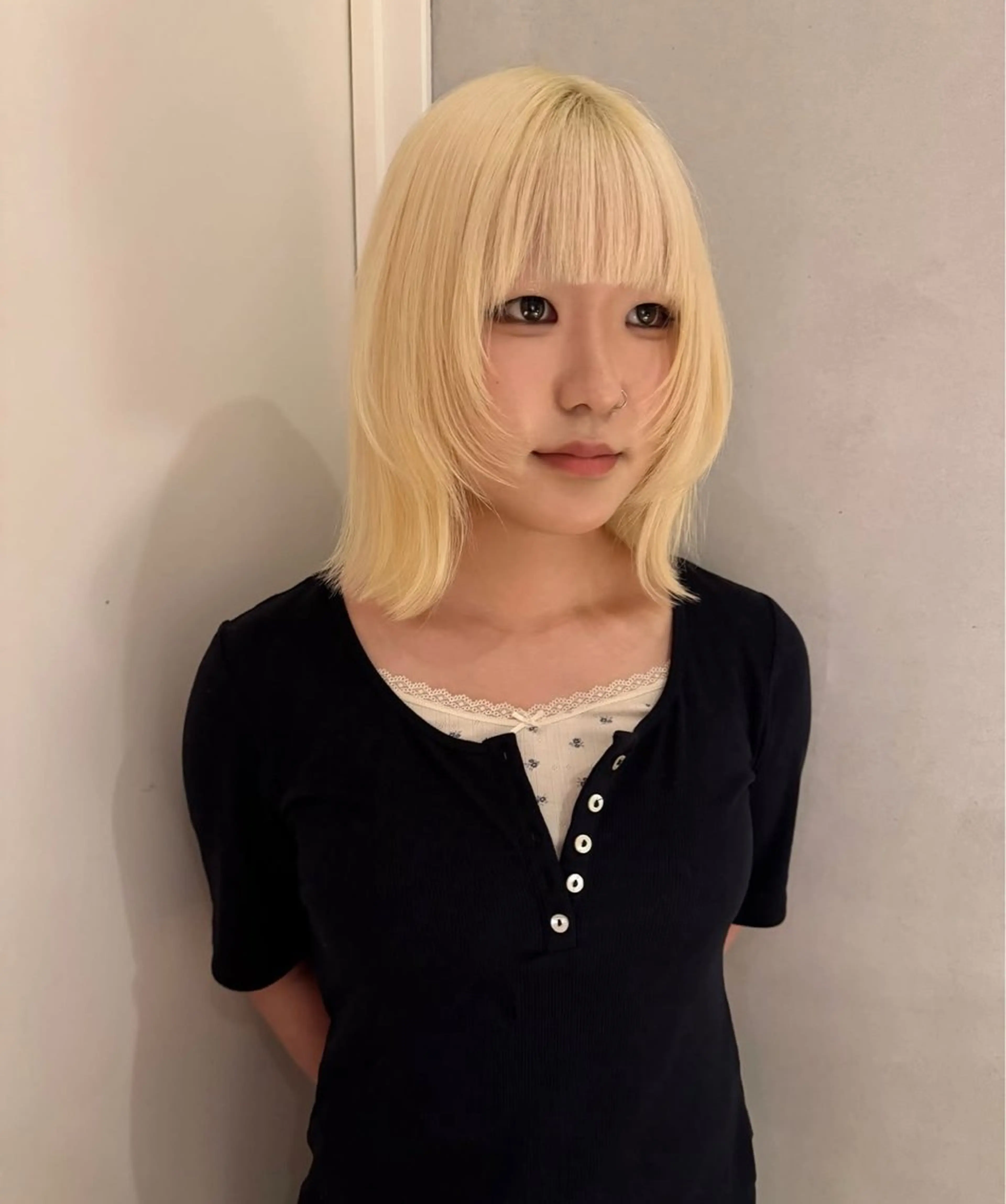 ショート カラー ヘアアレンジ 縮毛矯正履歴からの ブリーチ /mamiのヘアスタイル