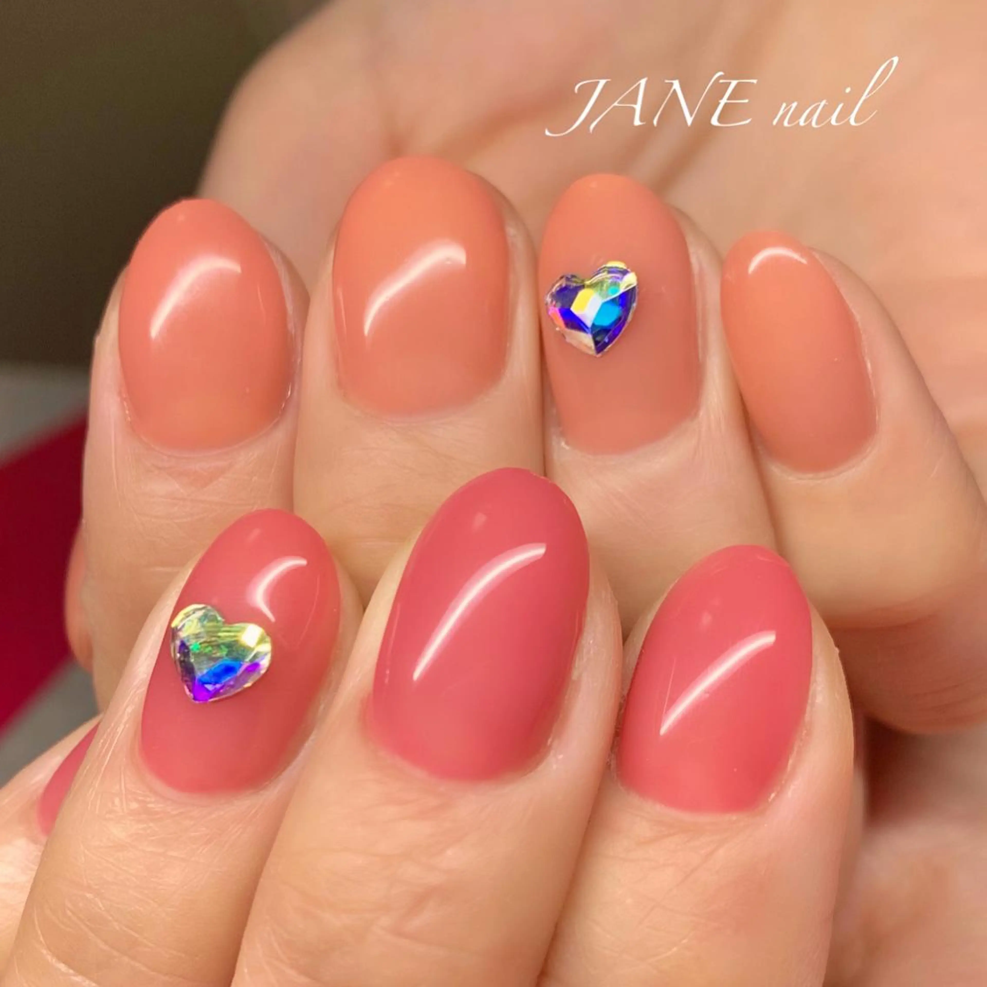 ネイル フットネイル ハート キラキラネイル オフィスネイル Nail Salon JANEのネイルデザイン