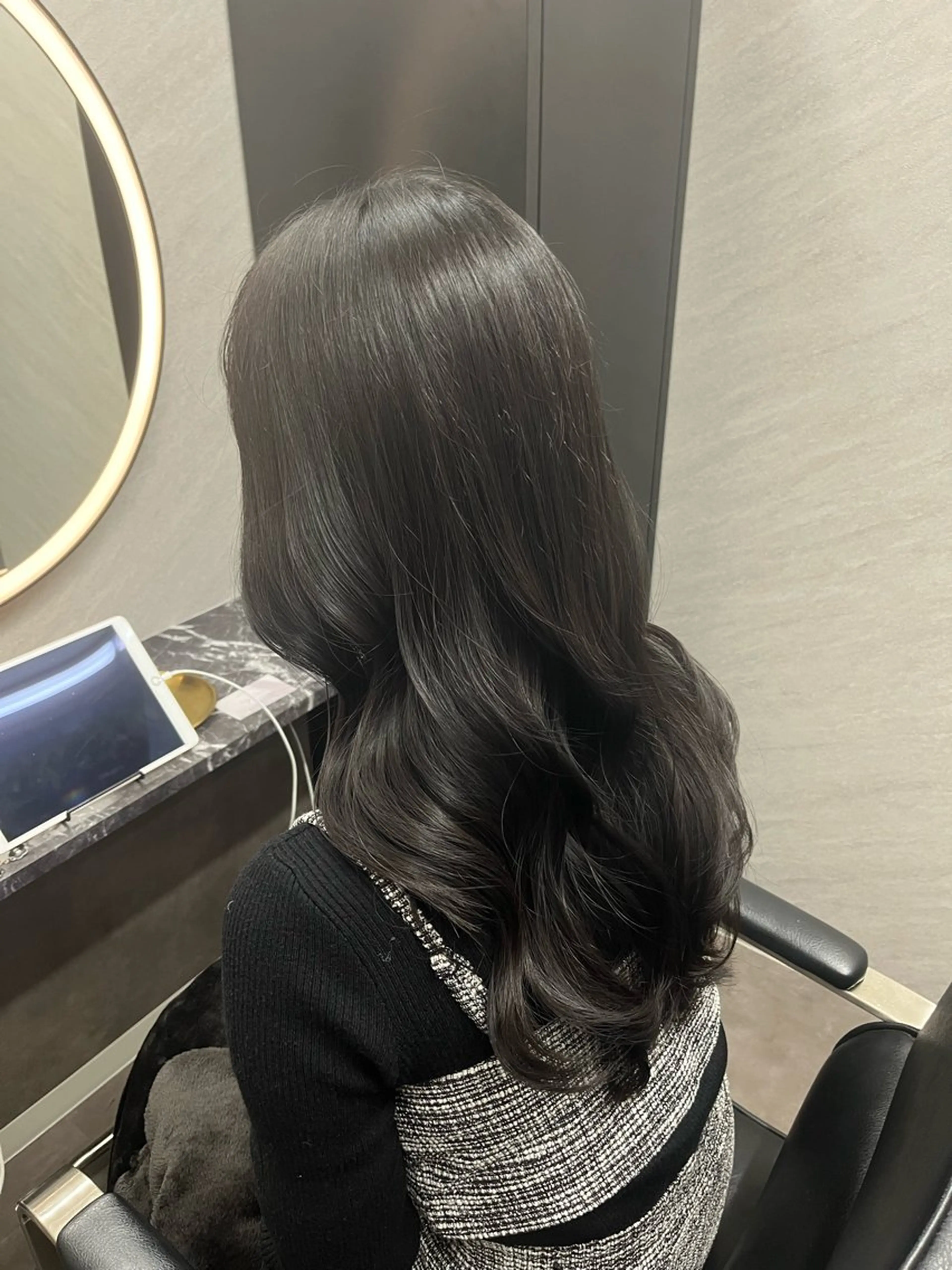 セミロング セミロングパーマ 髪質改善 似合わせカット 縮毛矯正 酸性ストレート カット トリートメント なんば/個室サロン タナカヒナ🌼のヘアスタイル