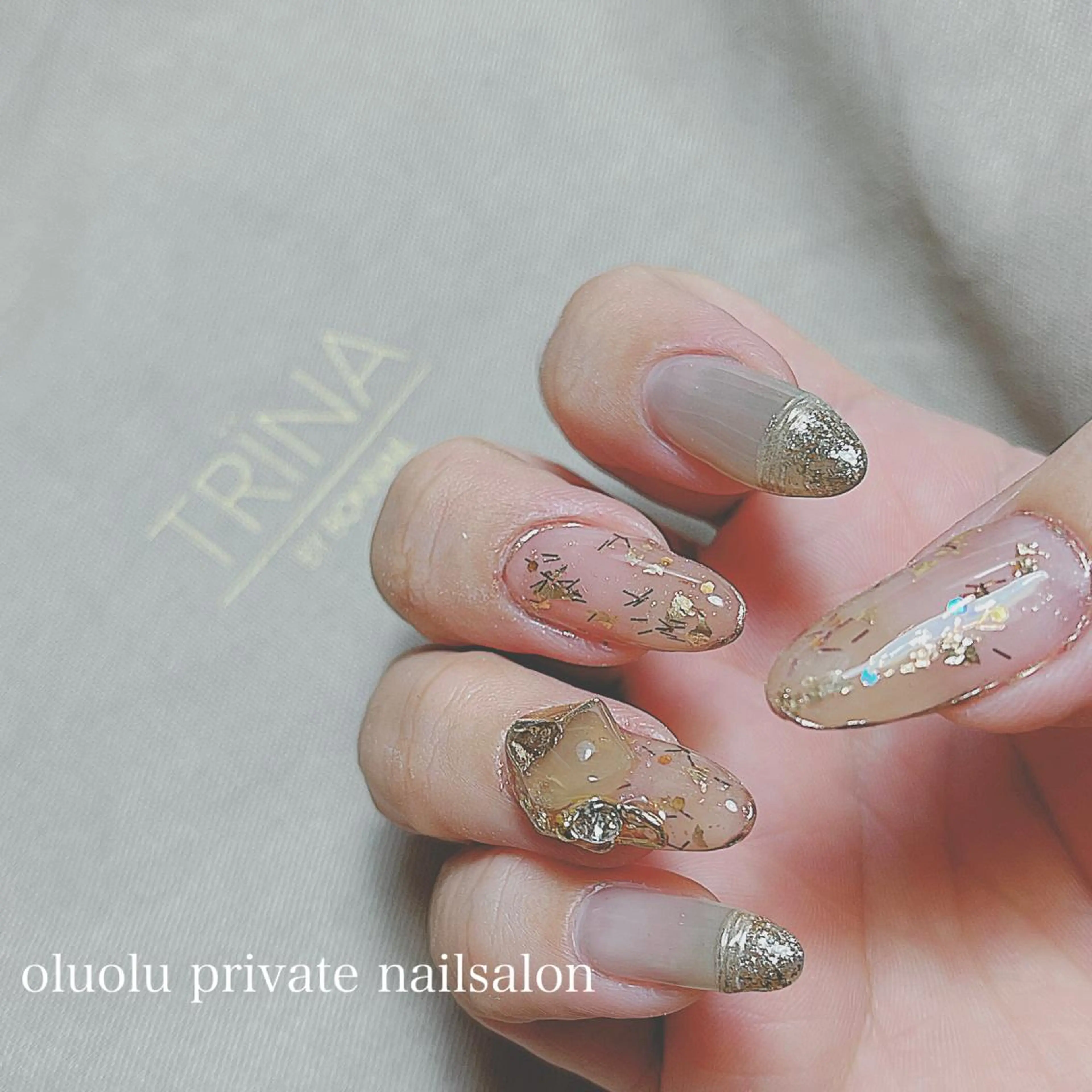 ネイル アートネイル ニュアンスネイル ハンドネイル 大村 紬華のネイルデザイン