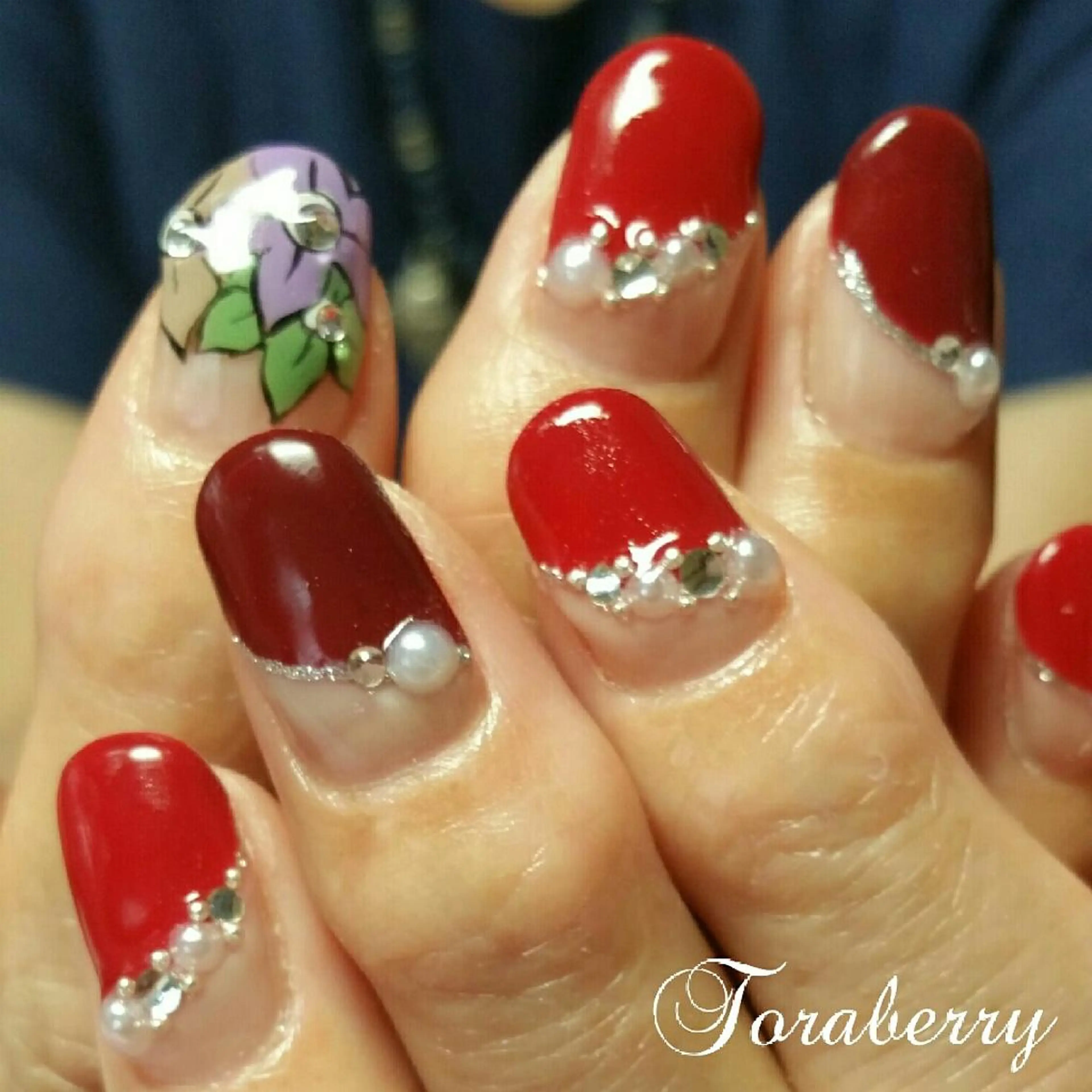 ネイル ボルドー ネイリスト なつみのネイルデザイン