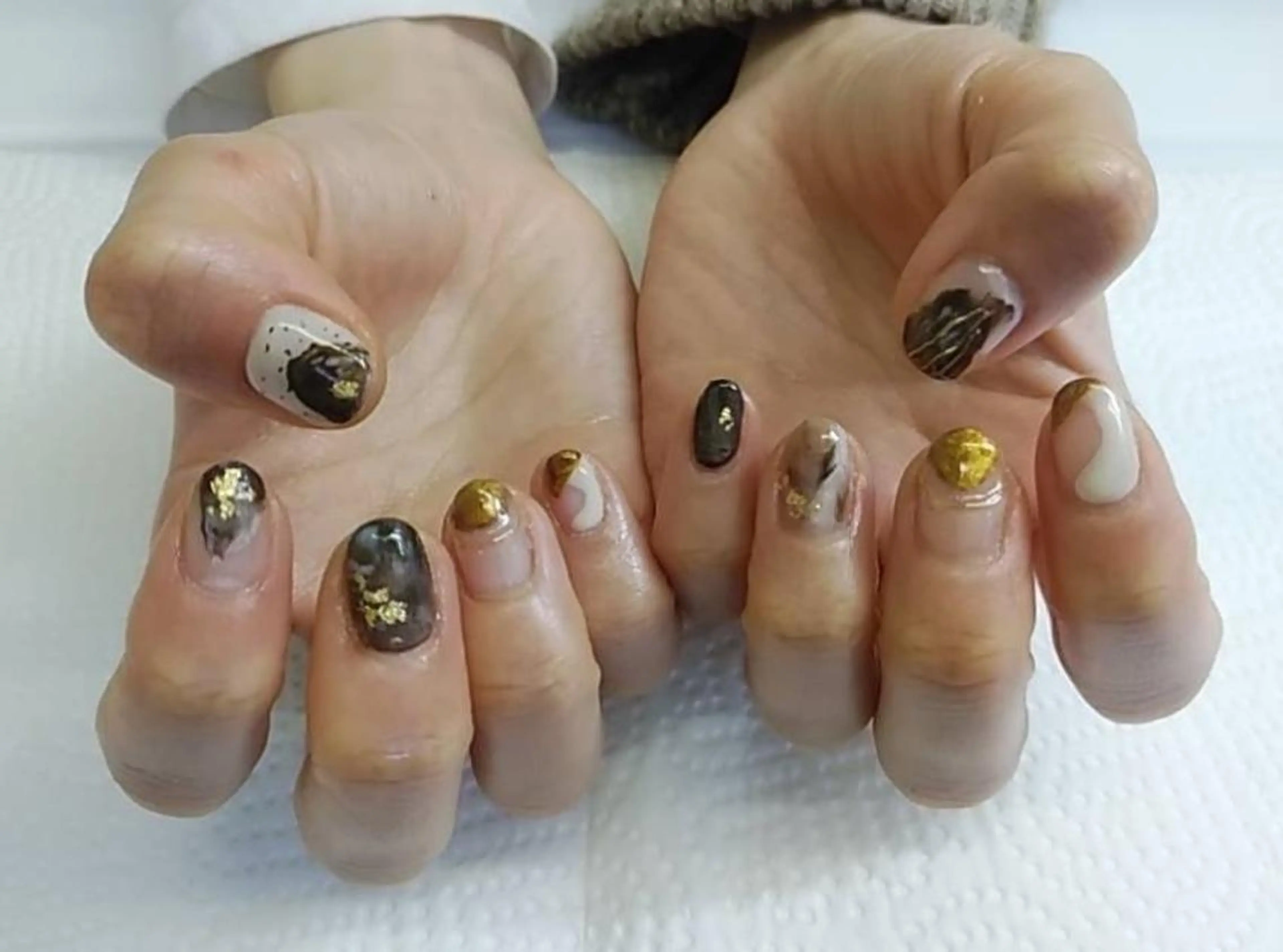 ネイル 持ち込み ニュアンスネイル プライベートサロン Rosy Lilyのネイルデザイン