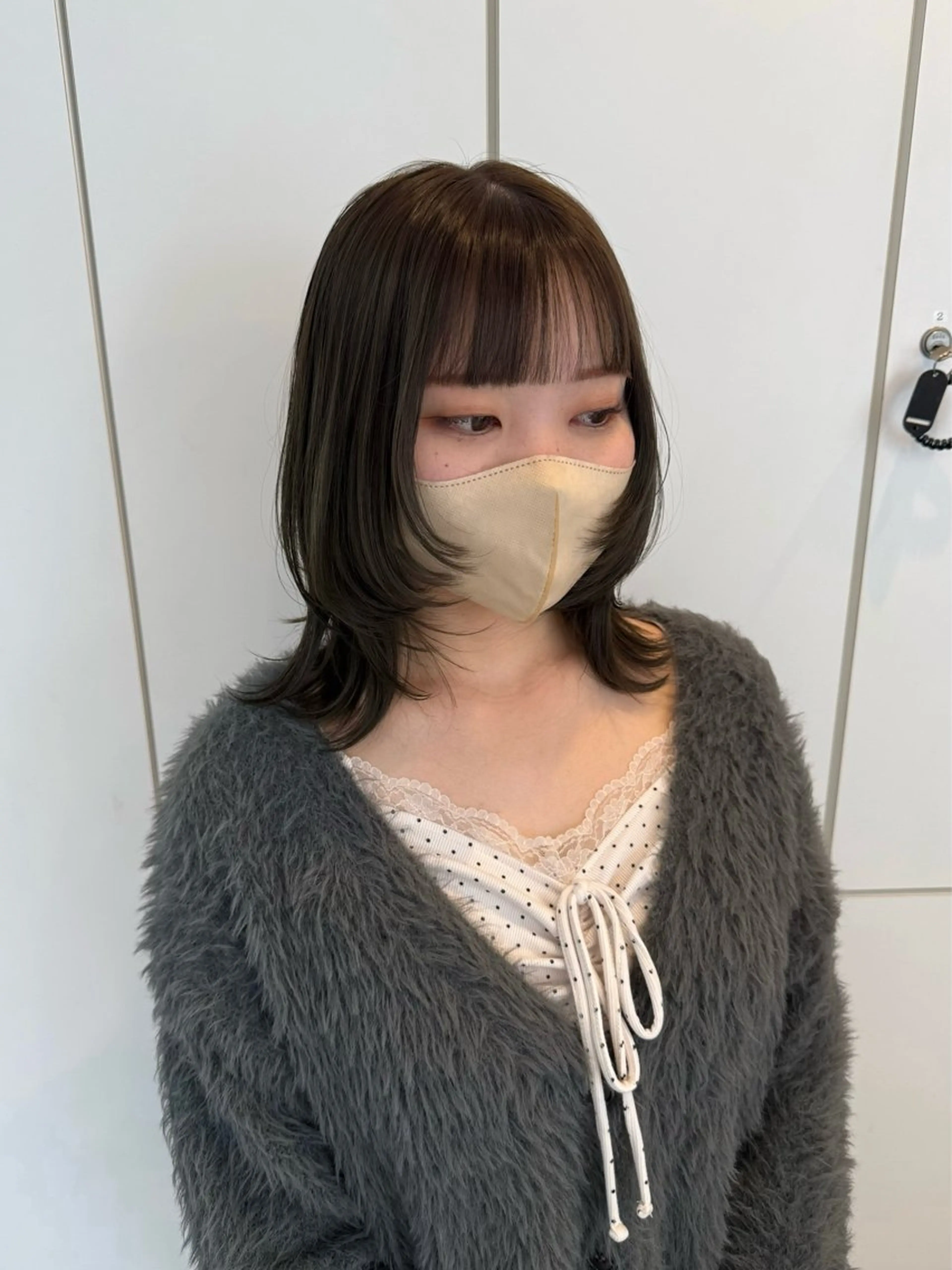 ミディアム カラー neneka レイヤー／パーマのヘアスタイル