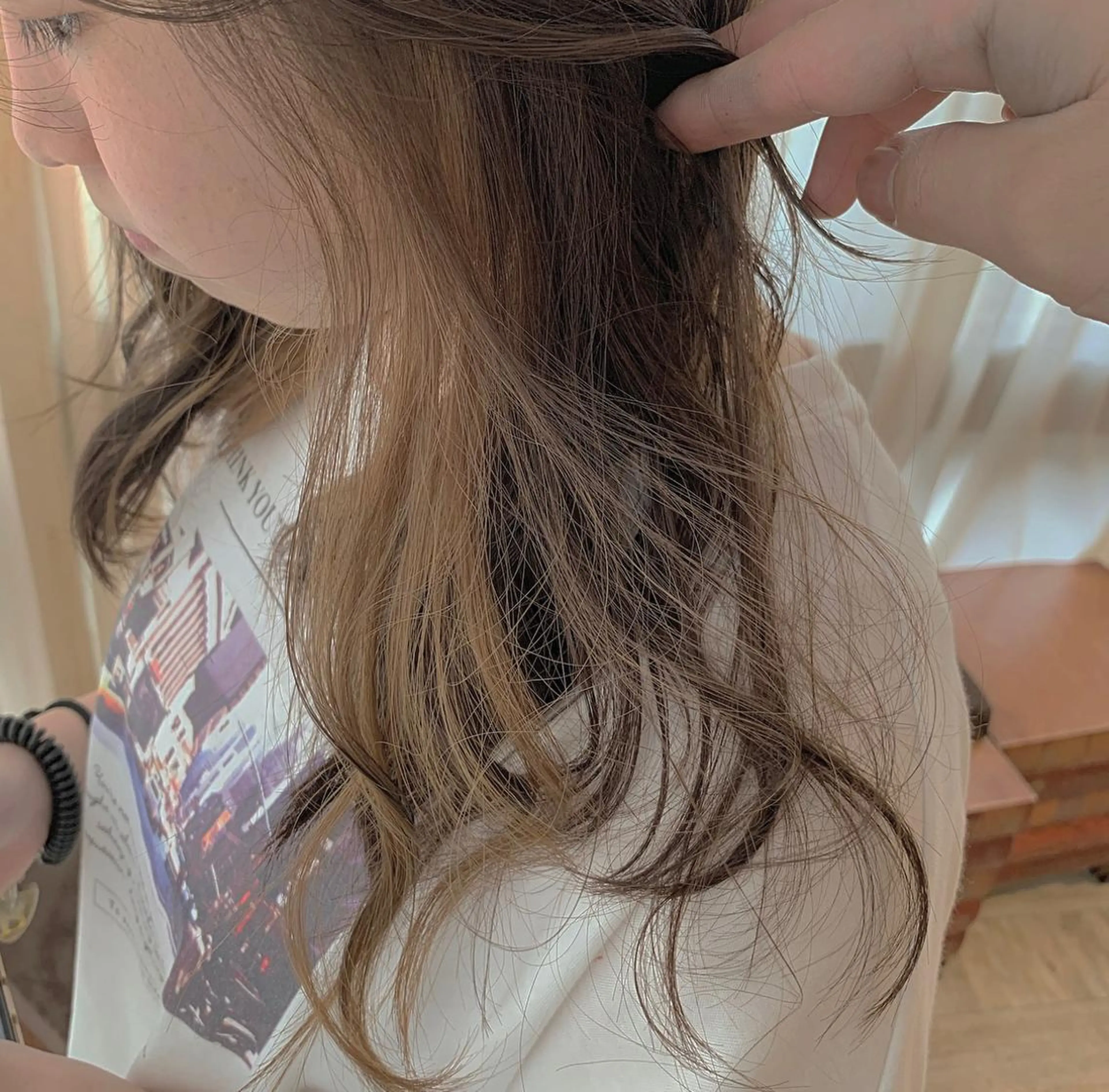 セミロング カラー ベージュカラー 髪質改善色素改善特化 keiのヘアスタイル