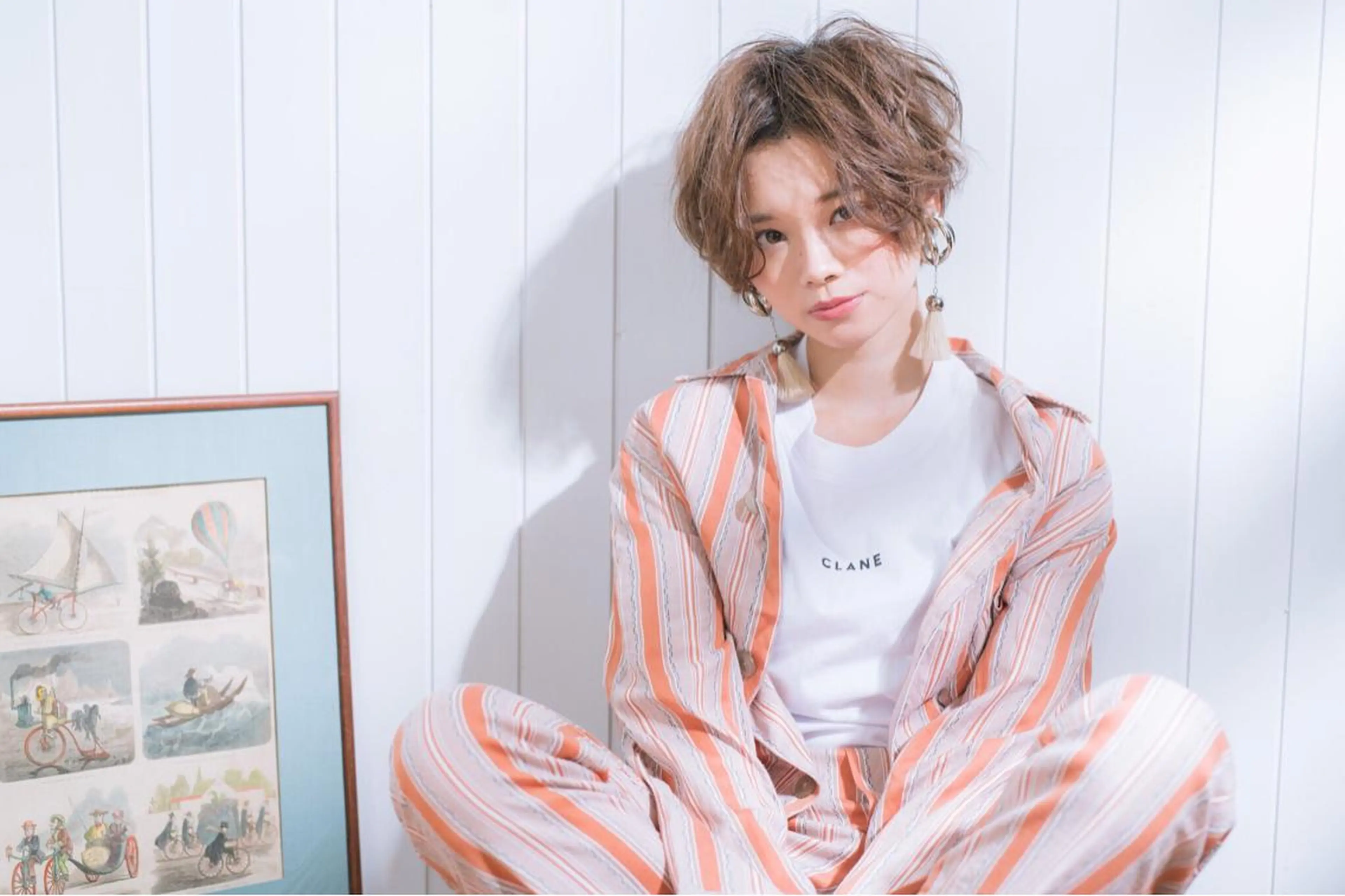 ショート カラー パーマ ヘアアレンジ 【白髪ぼかし 専門GBG】自由が丘のヘアスタイル