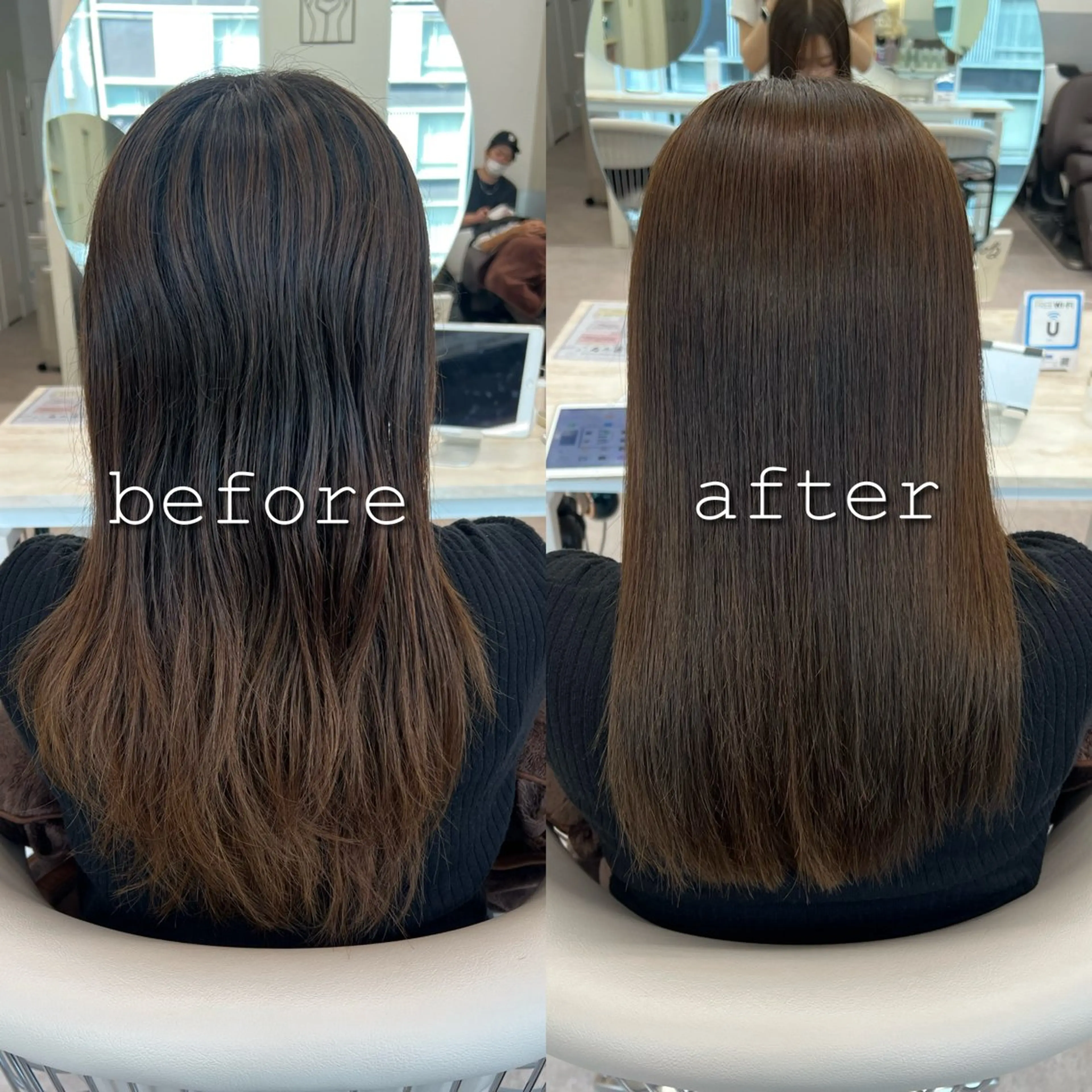 ロング カラー 縮毛矯正 カット ヘアカラー 縮毛矯正 トリートメント 美髪矯正/髪質改善/ 艶髪🤍伊藤梨紗のヘアスタイル