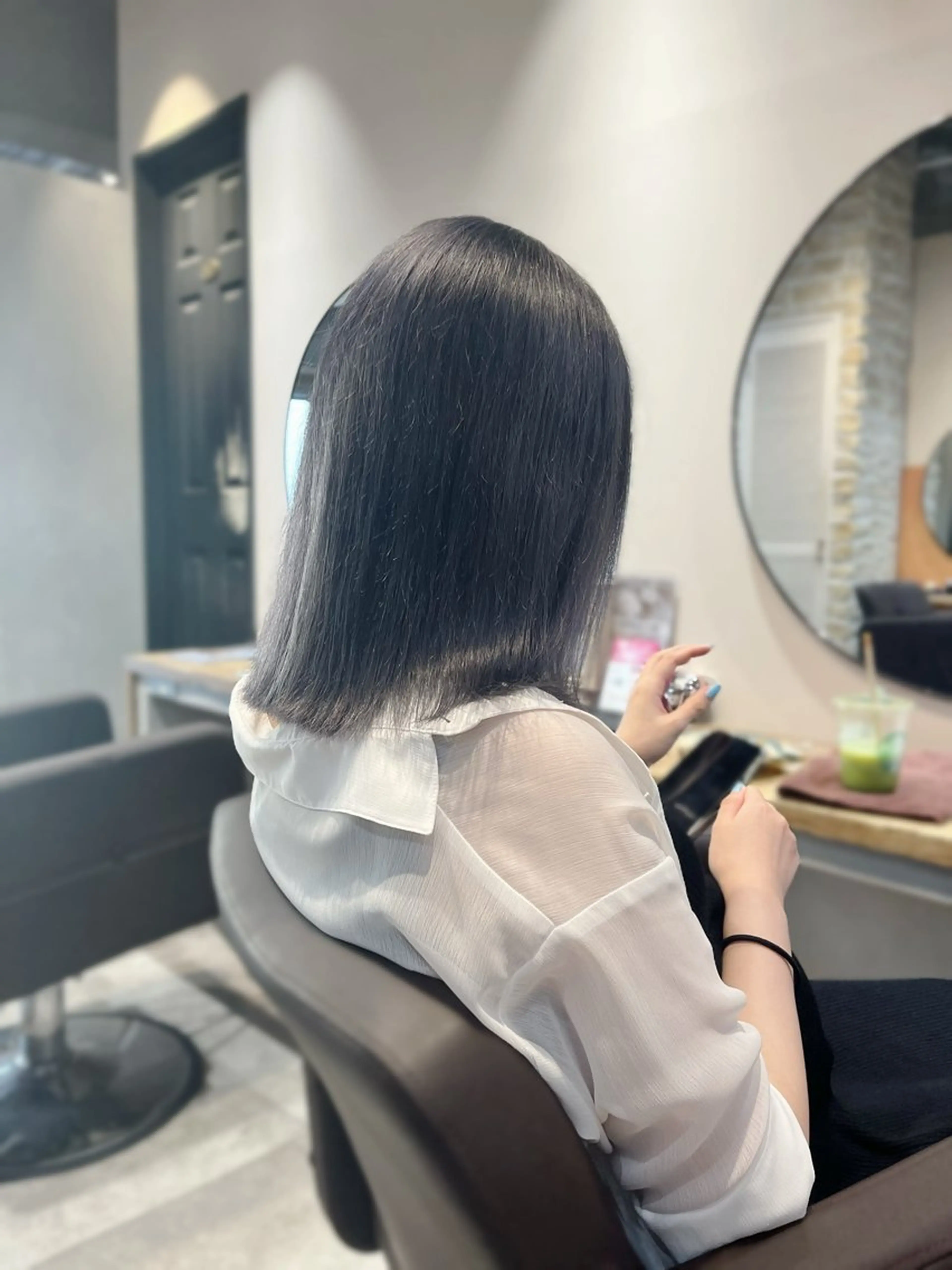 セミロング カット ヘアカラー トリートメント 🌈モテ色 村上のぶきのヘアスタイル