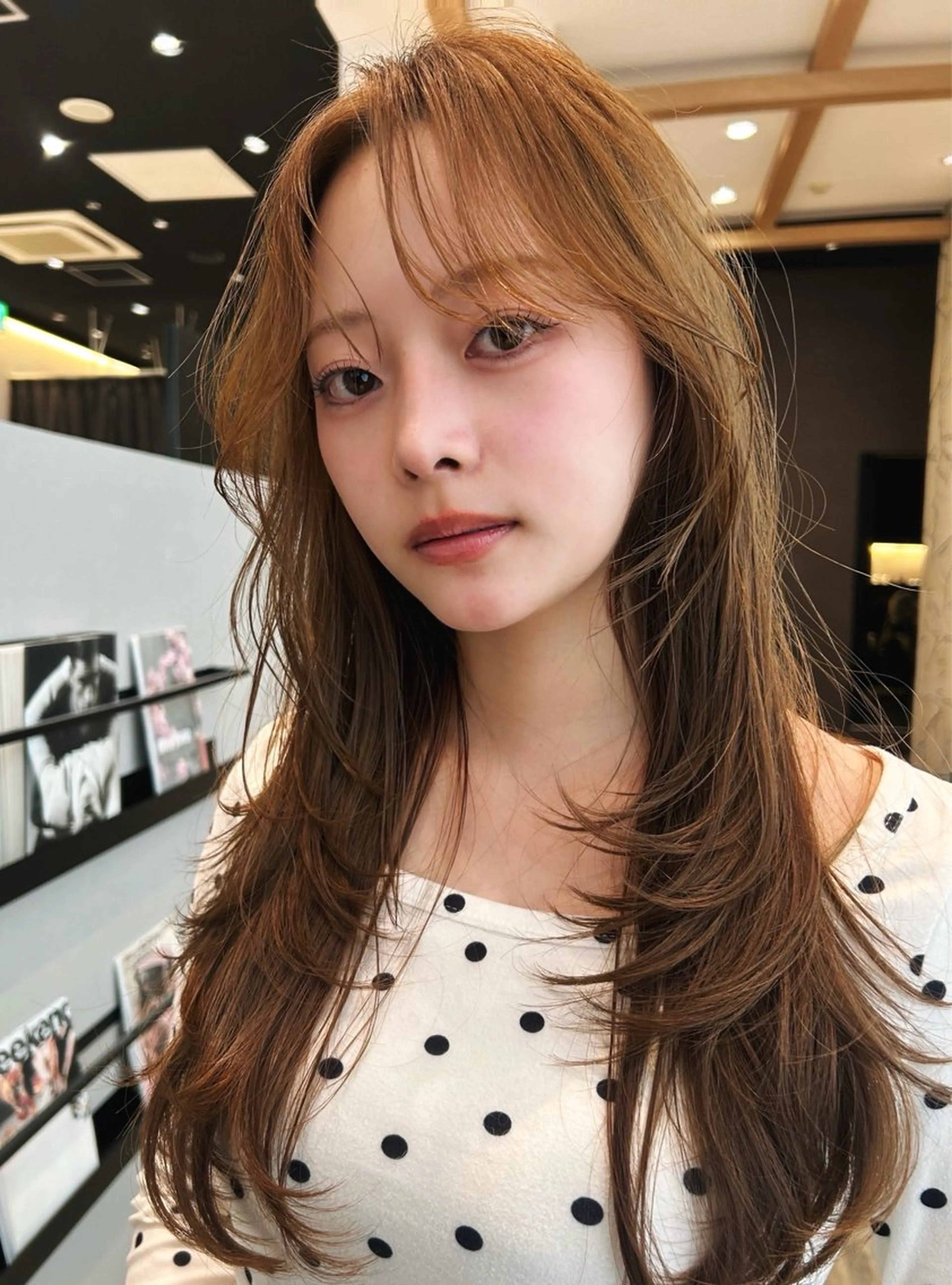 ロング カラー ハイレイヤー レイヤーカット カット ヘアカラー トリートメント k-two☁あべの/ パーマ/Touaのヘアスタイル