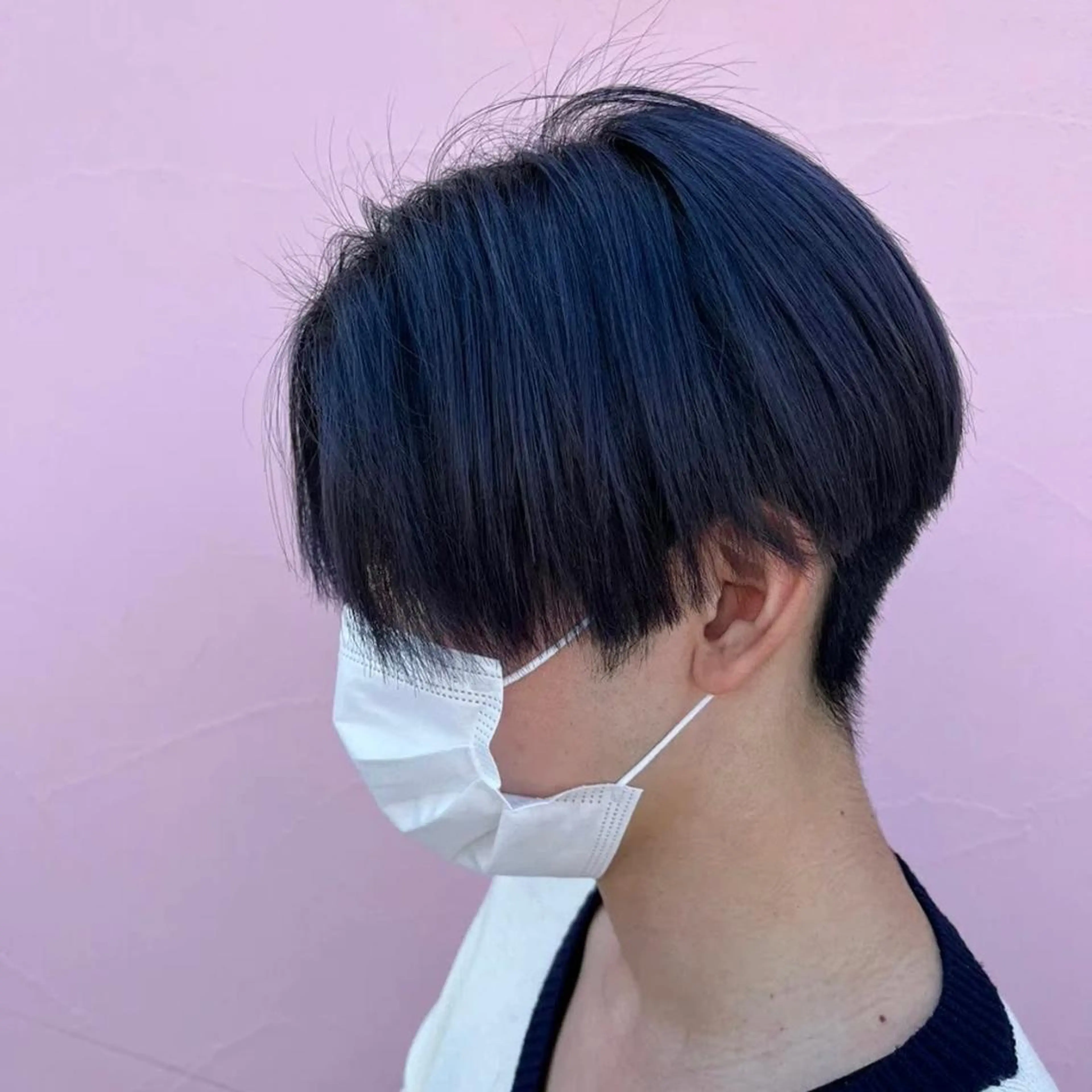 ショート カラー メンズ ブルーカラー ブルーラベンダー 透明感カラー ラベンダーカラー ♡ナナコ♡ レイヤー/艶髪のヘアスタイル