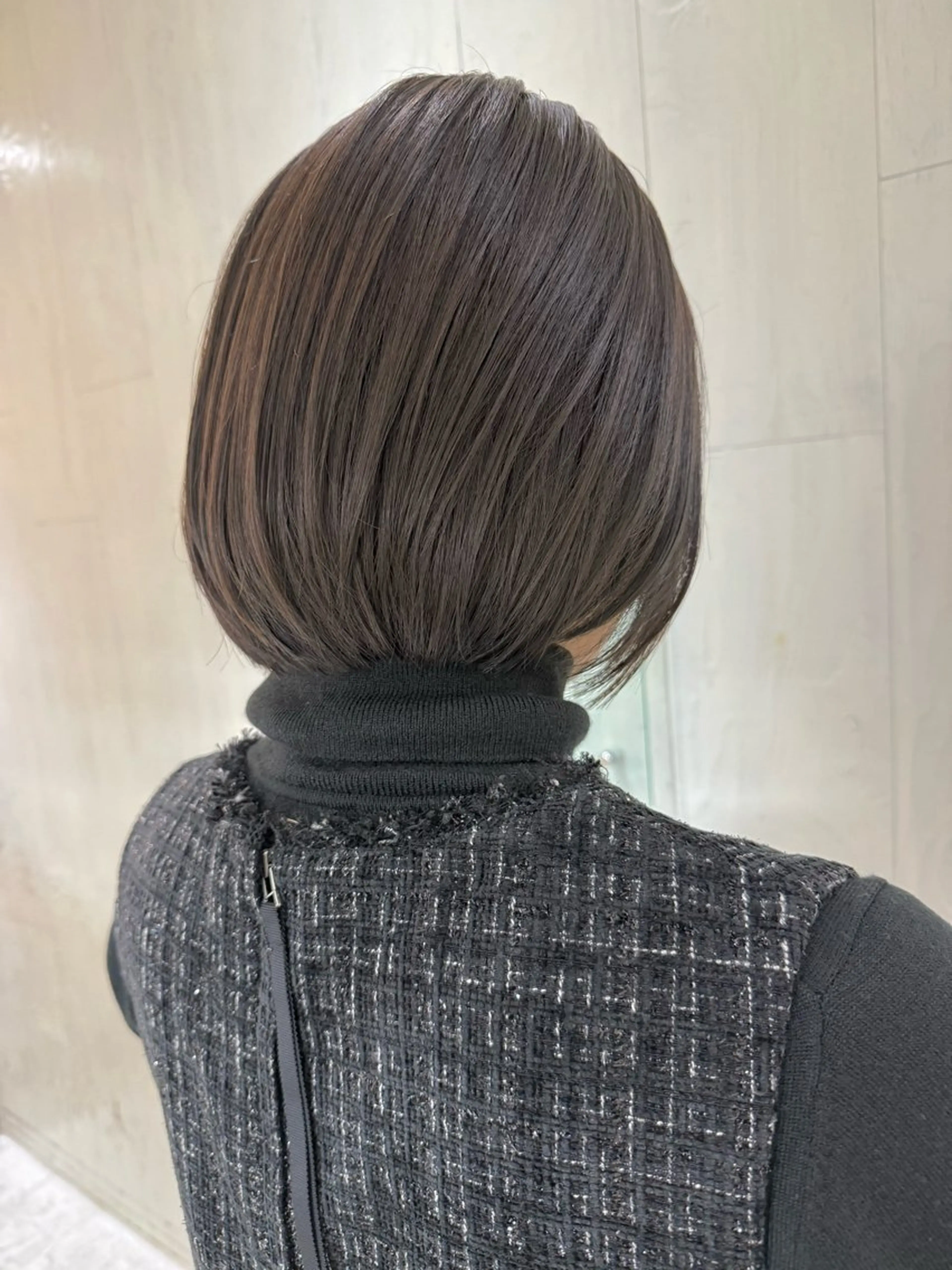 ミディアム カラー ボブ 顔まわりレイヤー 顔周りカット レイヤーカット カット ヘアカラー トリートメント 河合秀明/ショート /ボブ/レイヤーのヘアスタイル