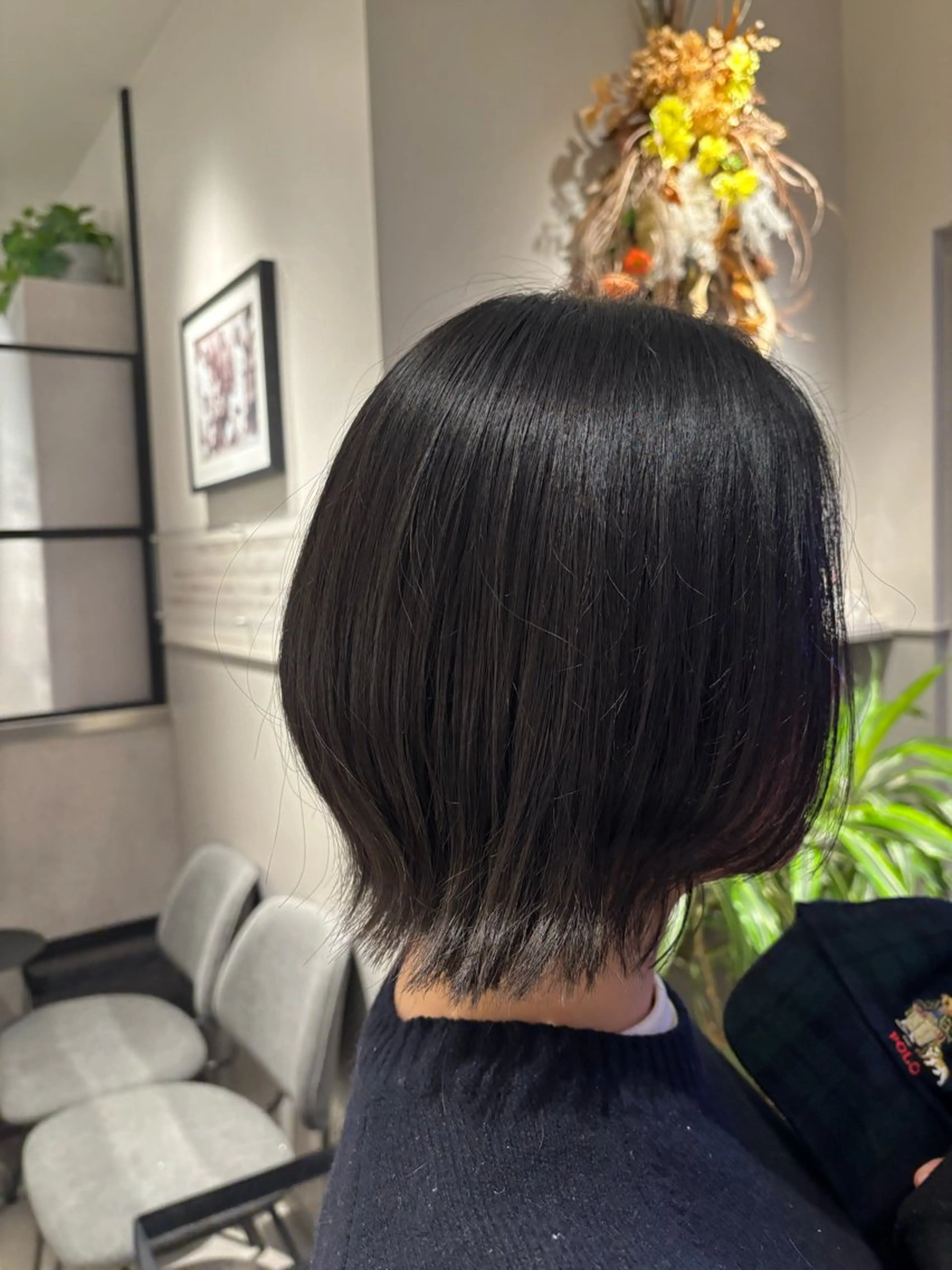 ミディアム ボブレイヤー ボブ レイヤーカット 杉本 瑠菜のヘアスタイル