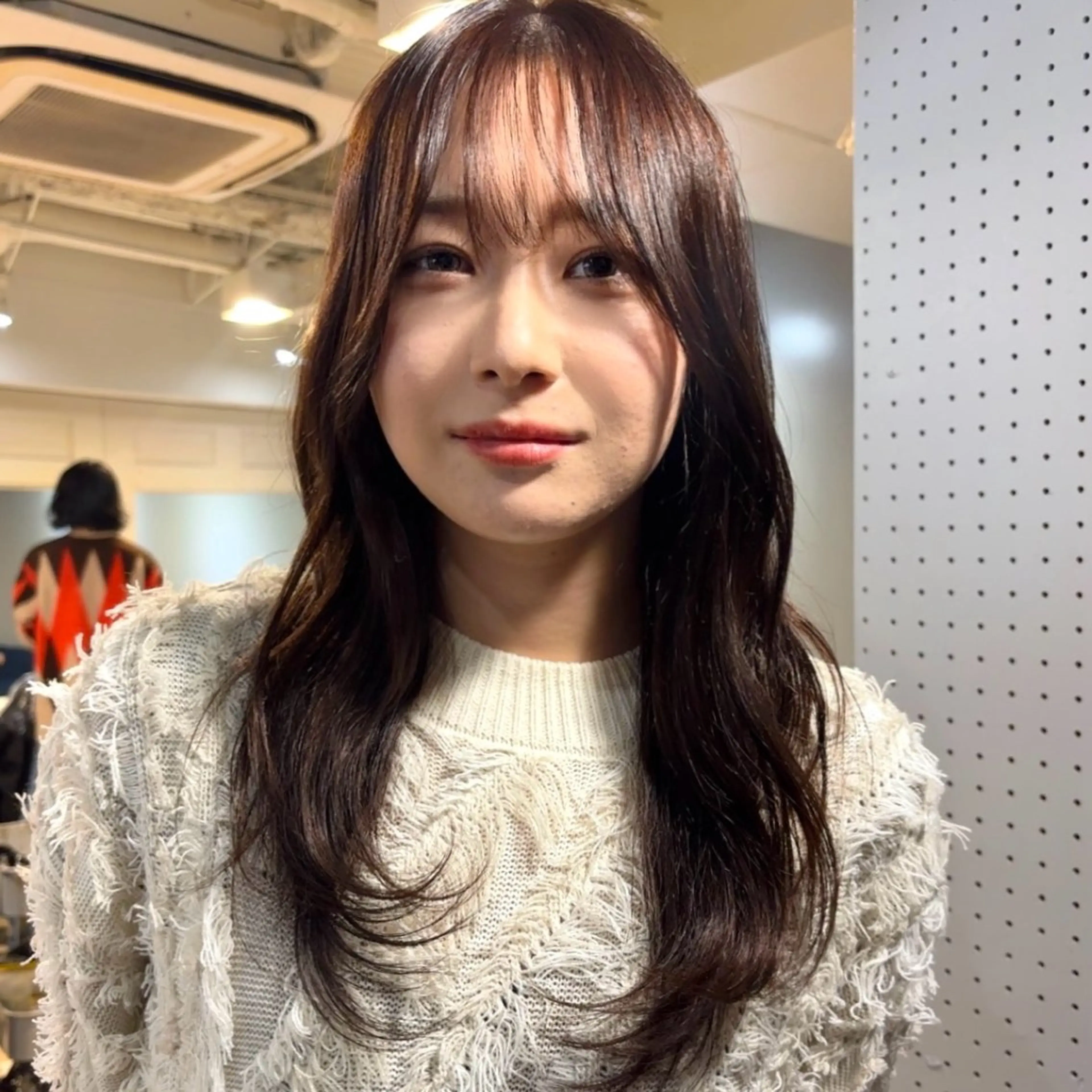 ミディアム カラー レイヤーカット ブリーチなしベージュ カラー✨Takeのヘアスタイル