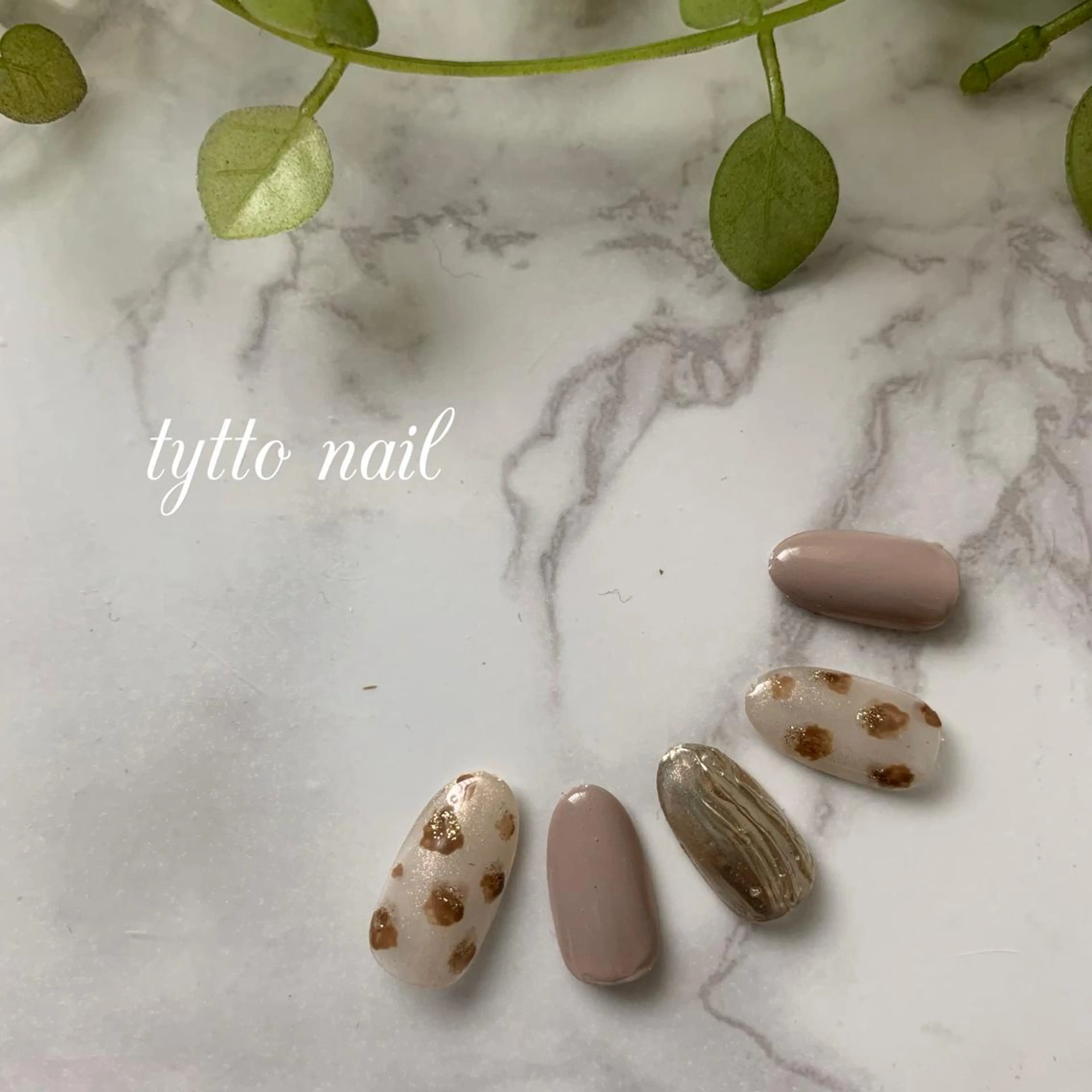 ネイル ブラウン ミラーネイル ハンドネイル tytto nail ❤︎‪‪eri‪‪のネイルデザイン