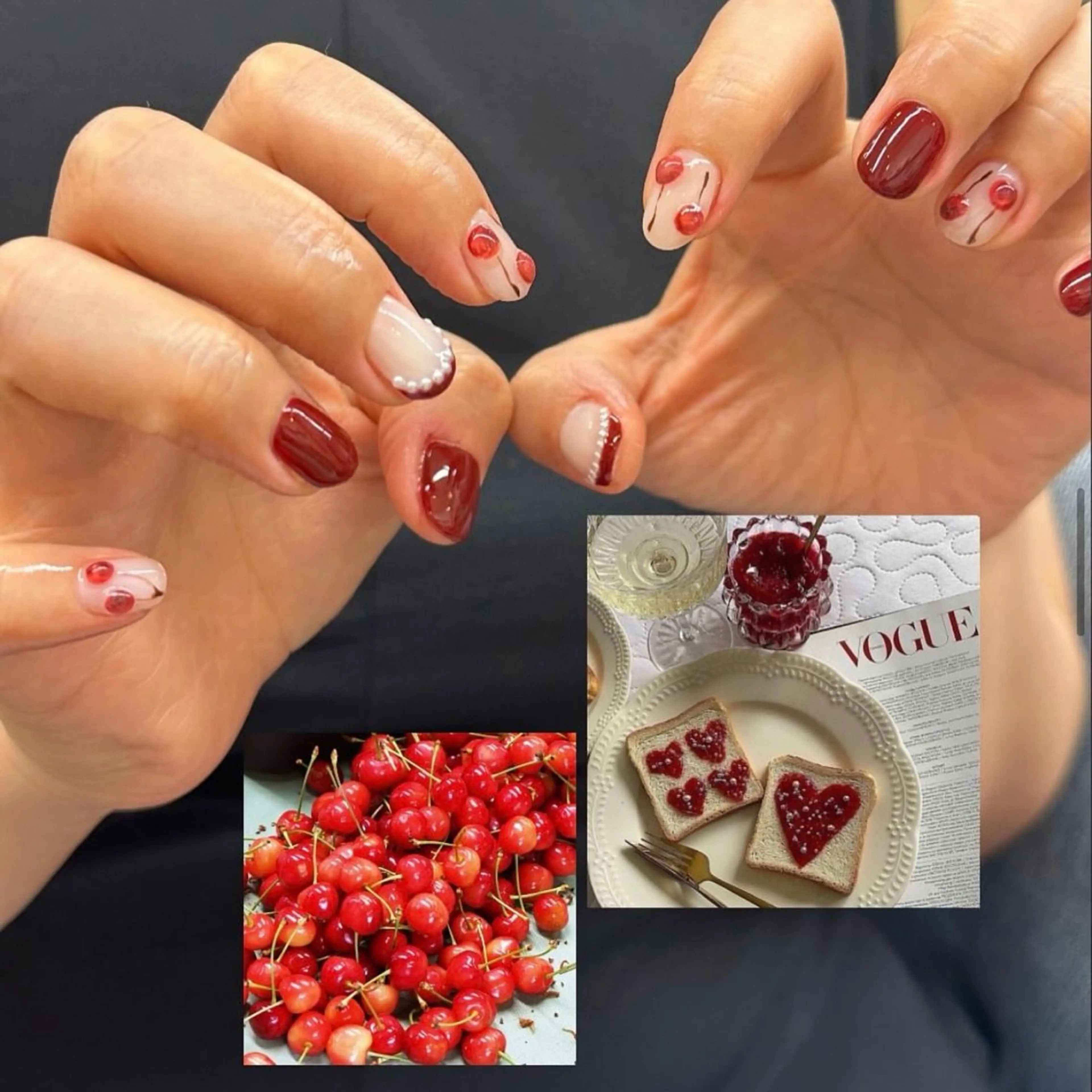 ネイル 𝙉𝙖𝙤🍓꒦꒷ Y2K / 韓国風のネイルデザイン