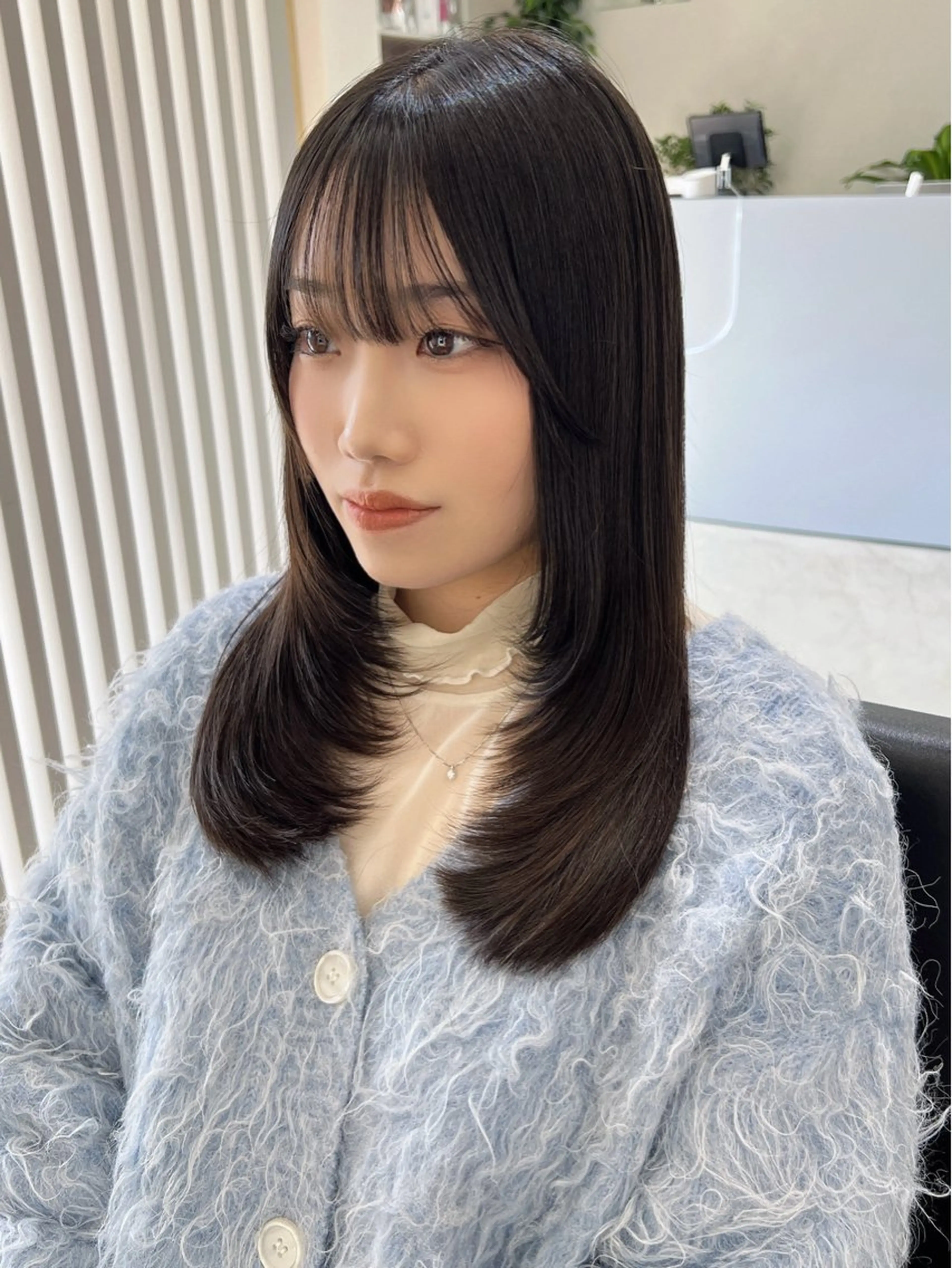 ミディアム カット トリートメント レイヤー/髪質改善 SOA大槻 純也のヘアスタイル