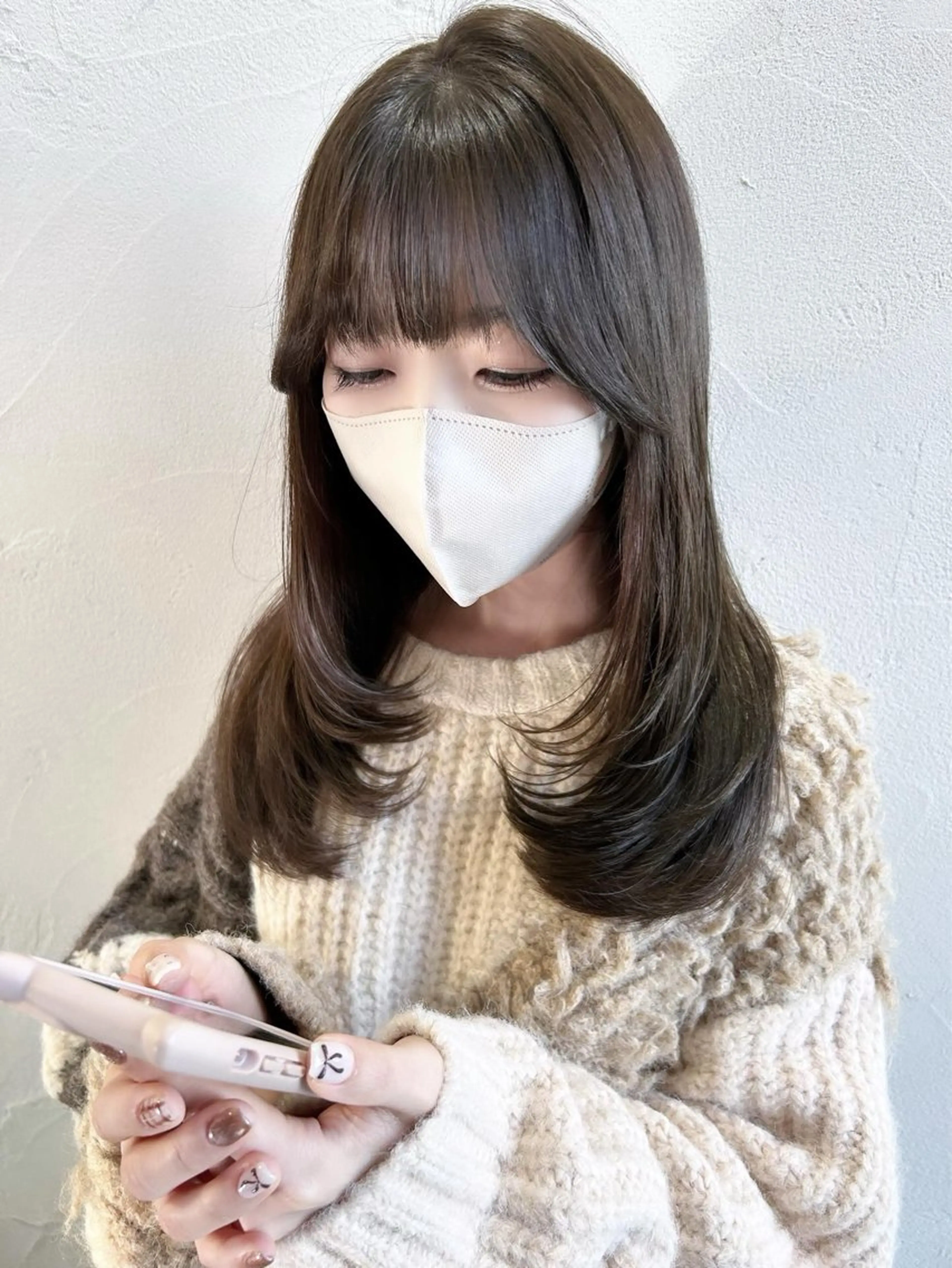 セミロング カラー 中嶋心渚⌇透明感 カラー️🩵🎀‪のヘアスタイル