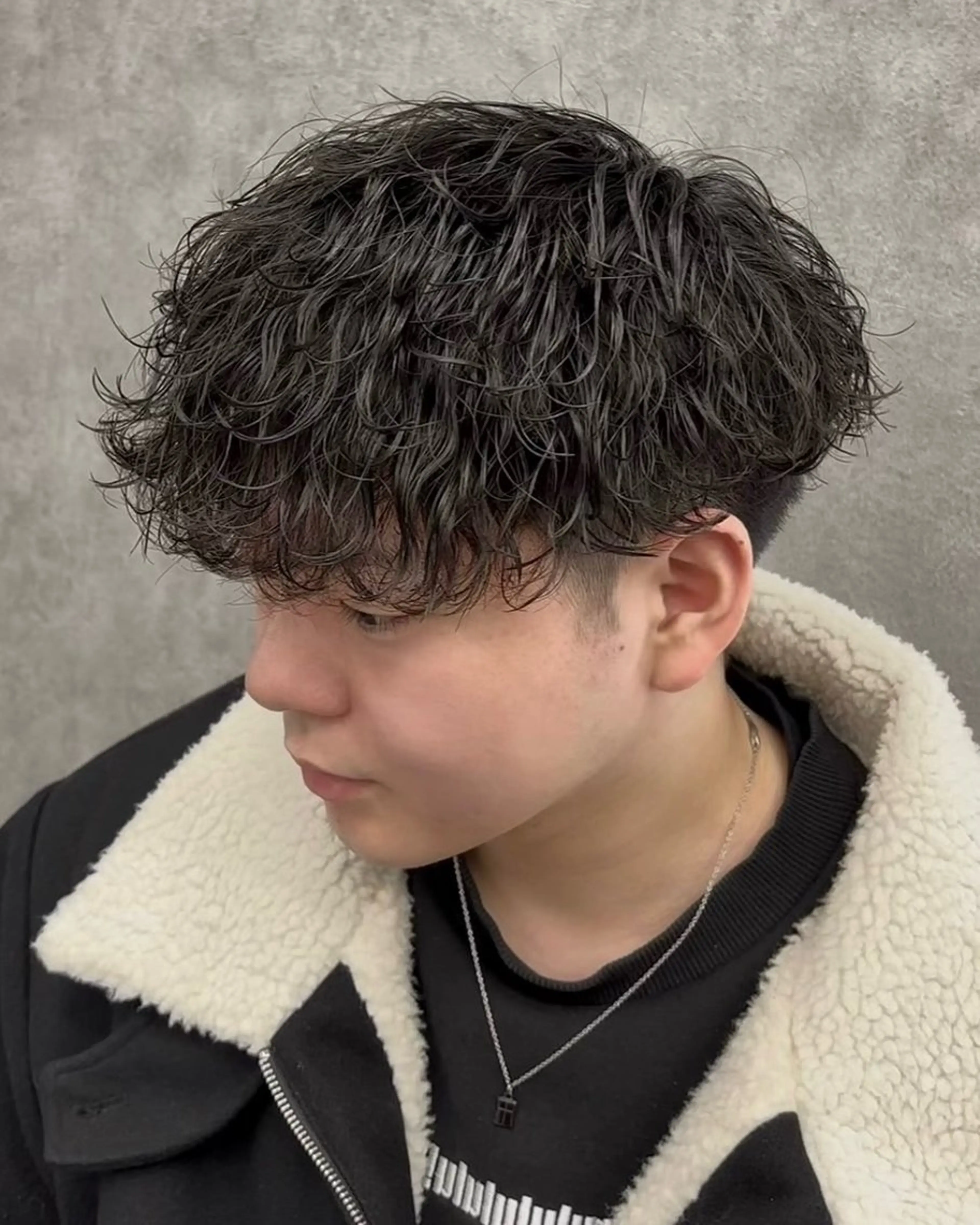 カラー パーマ メンズ 波巻きパーマ カット パーマ 札幌美容室 /光👑のヘアスタイル