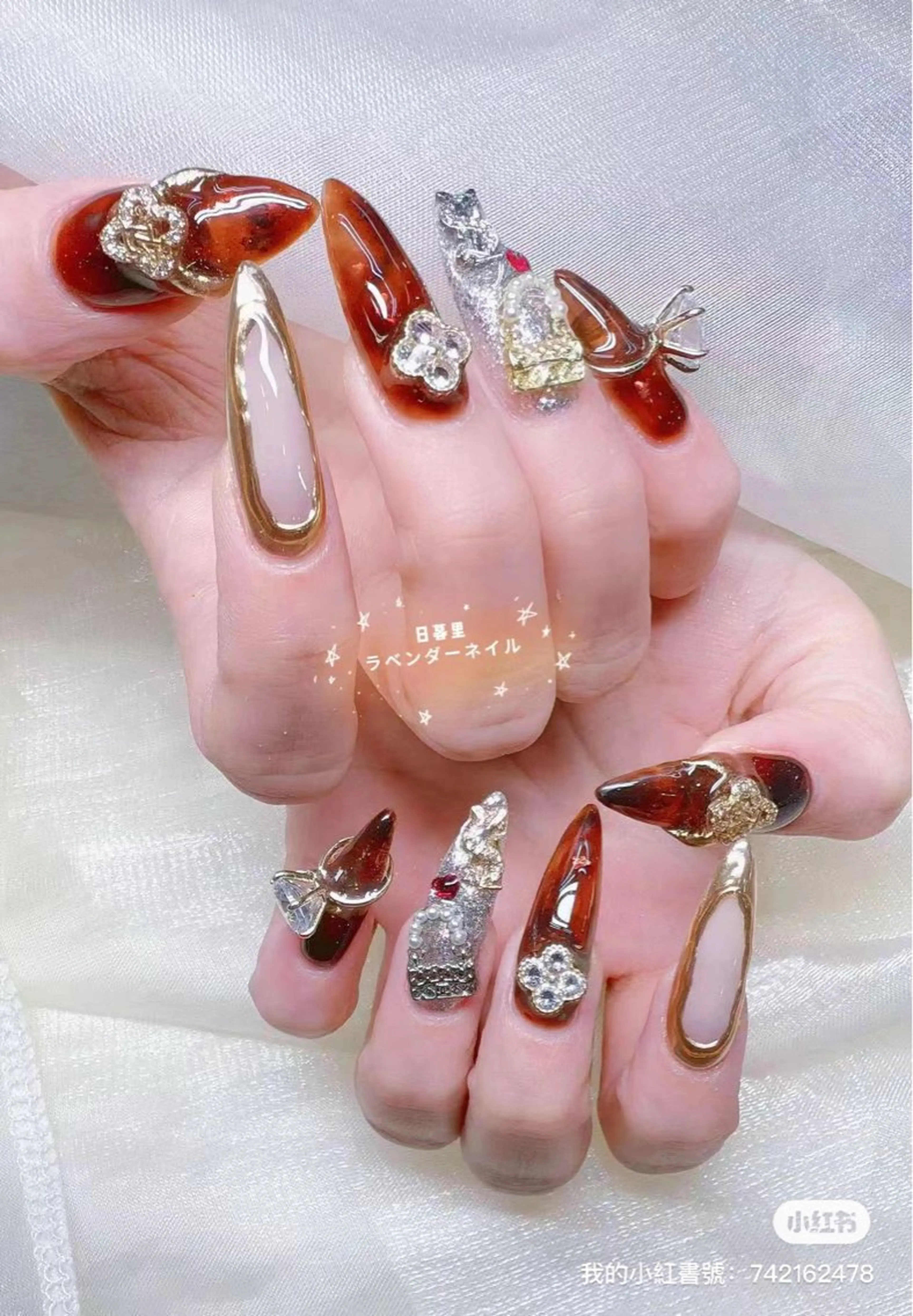 ネイル ハンドネイル ラベンダー💖日暮里 ルル💖ネイルのネイルデザイン
