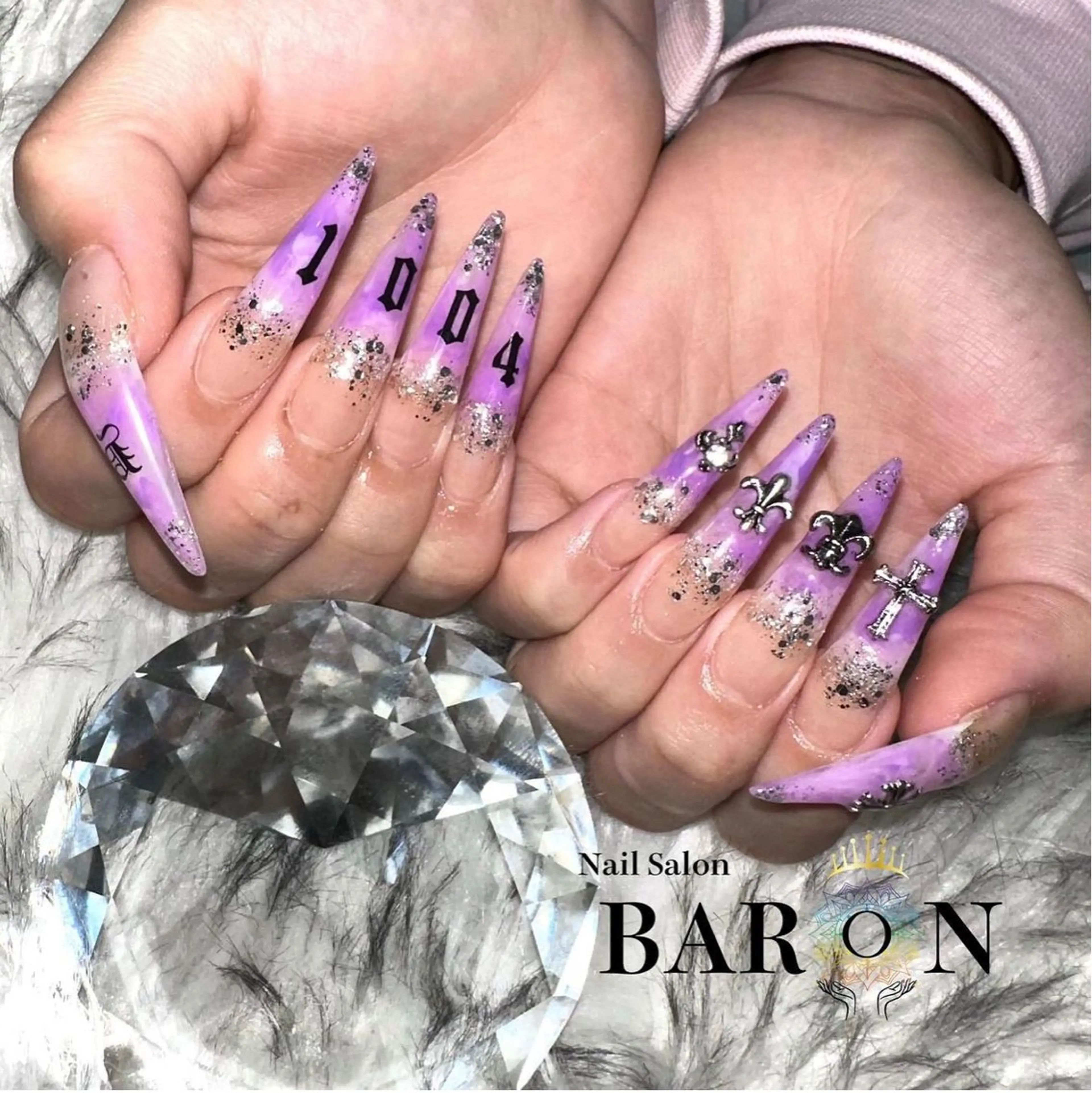 ネイル 持ち込み スカルプネイル ♛BARON♛ YURAのネイルデザイン