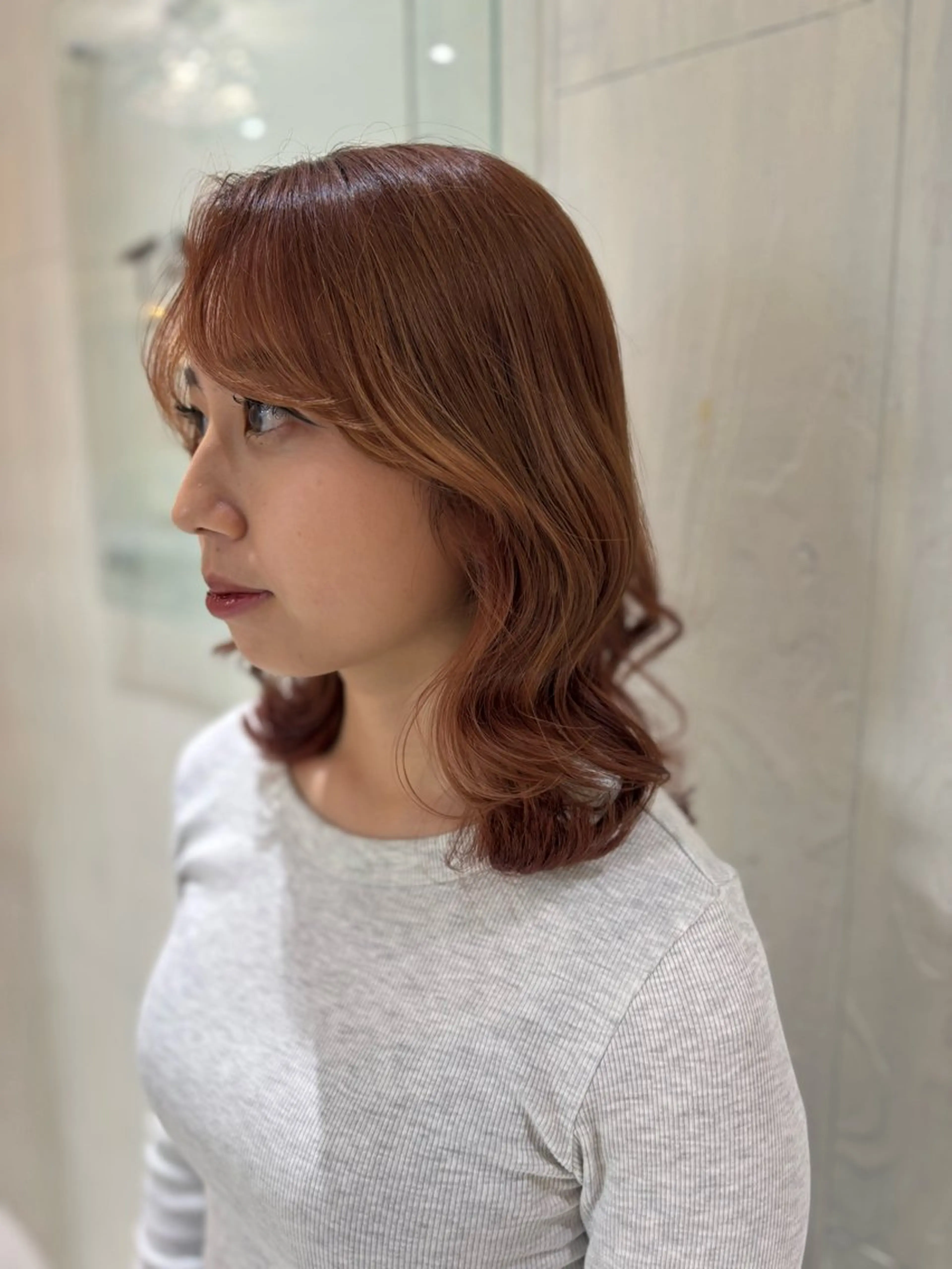 ミディアム カット トリートメント yui🥀/ボブ /ブリーチなしカラーのヘアスタイル