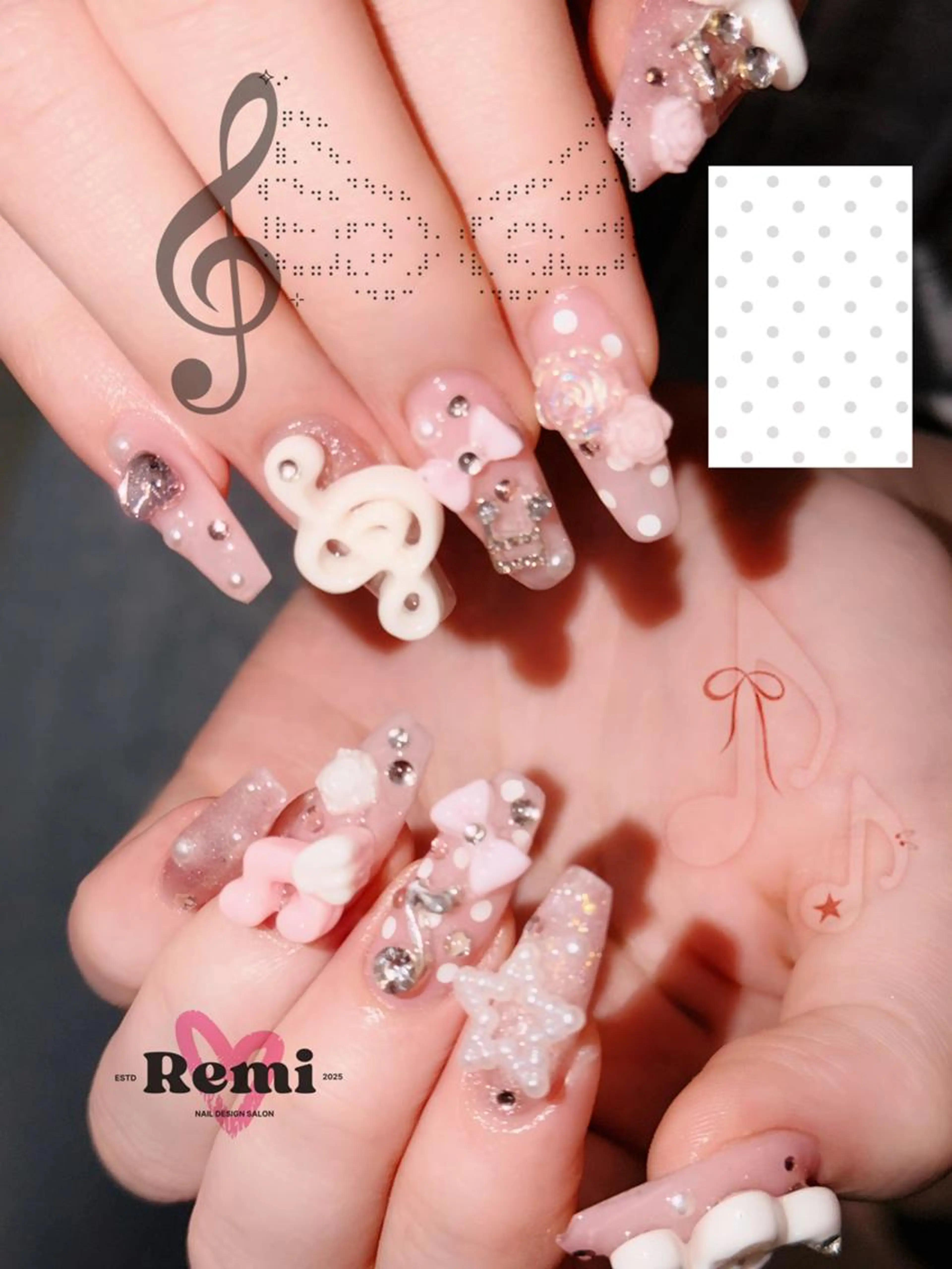 春限定★人気NO.2★チップ長さだしアート&パーツつけ放題の写真