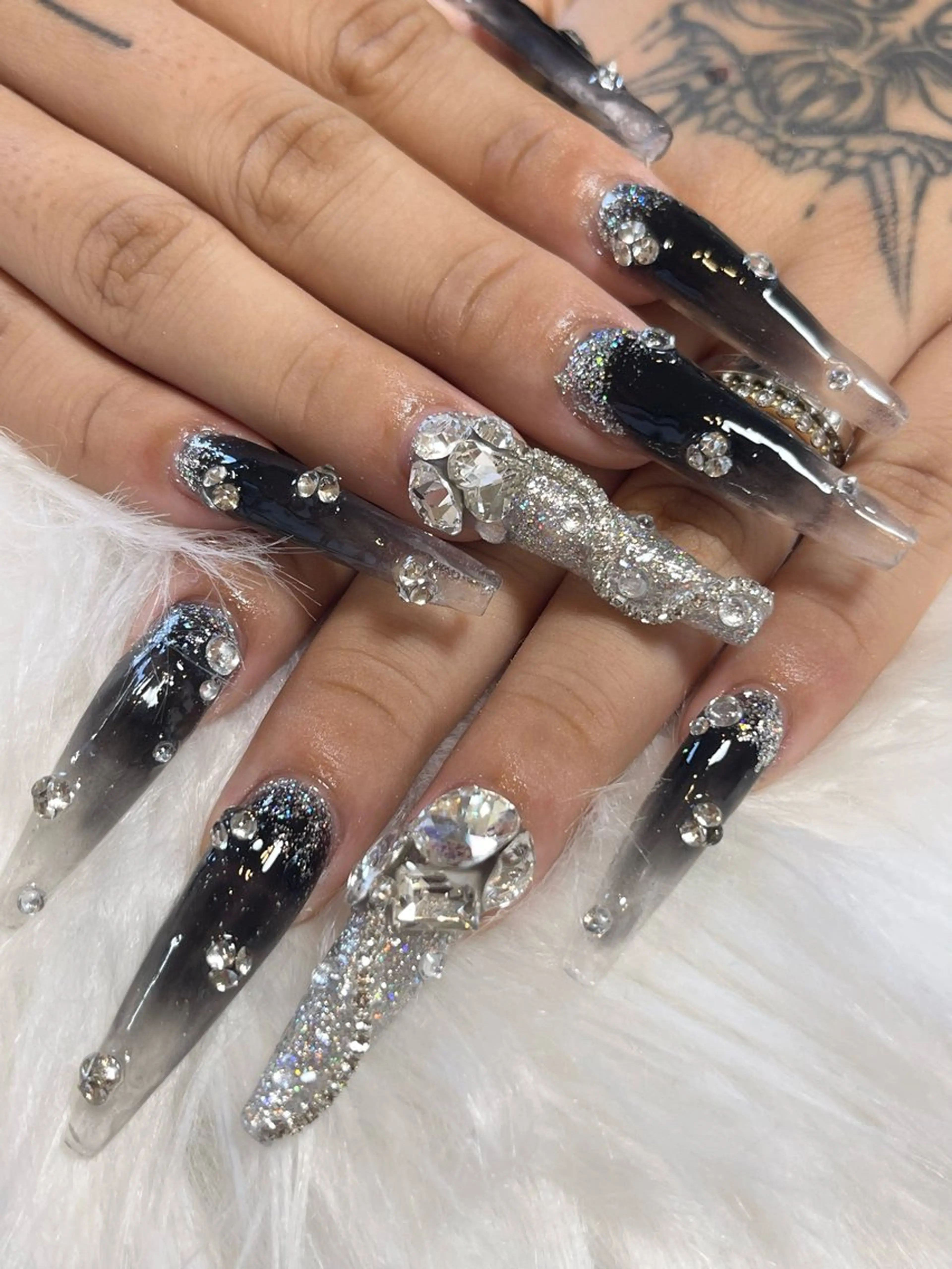 ネイル ロングネイル 持ち込み スカルプネイル おうちサロン by maururuのネイルデザイン