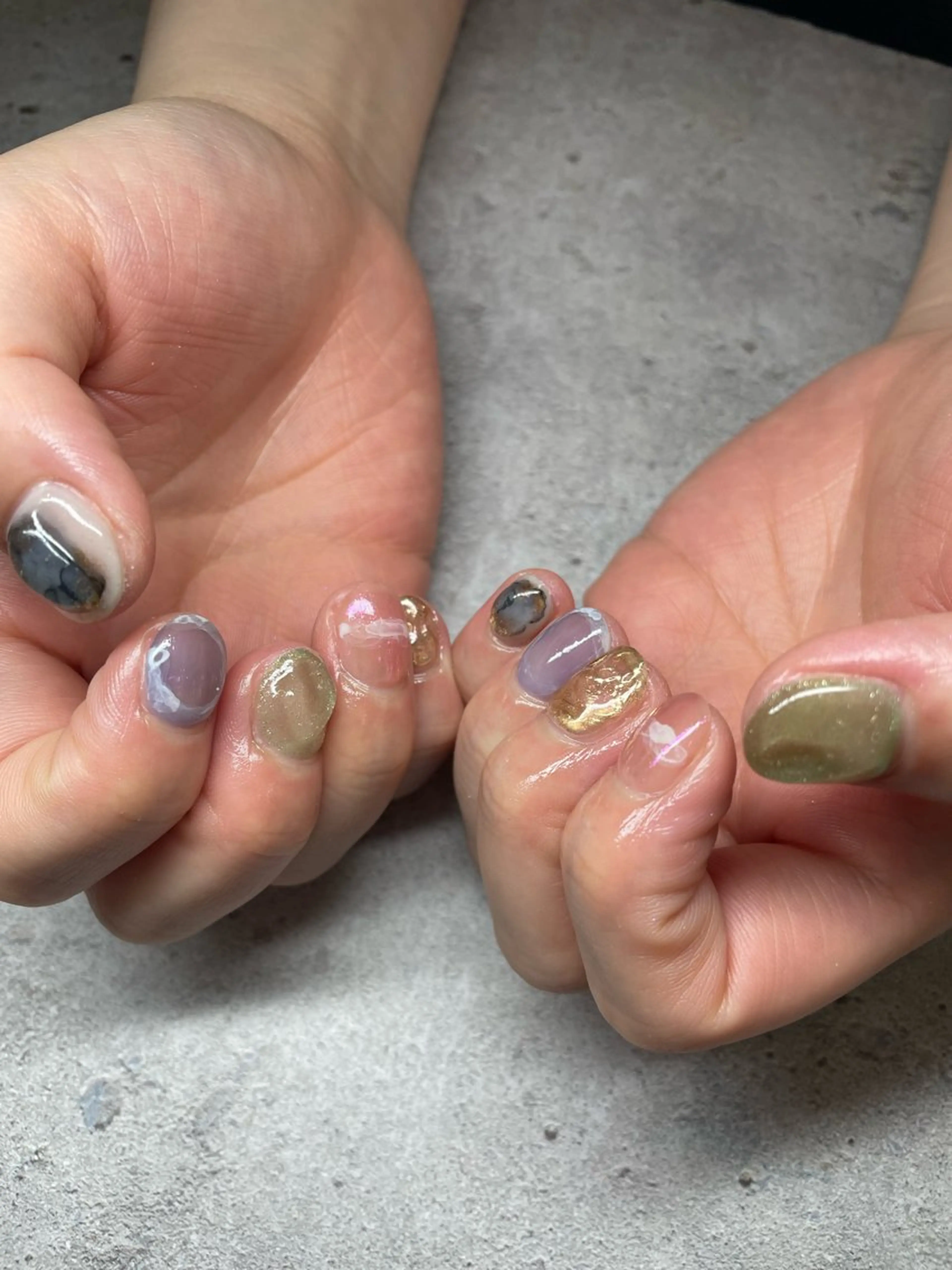 ネイル ニュアンスネイル ハンドネイル フットネイル 🌕akuri🌖 渋谷/nuanceのネイルデザイン