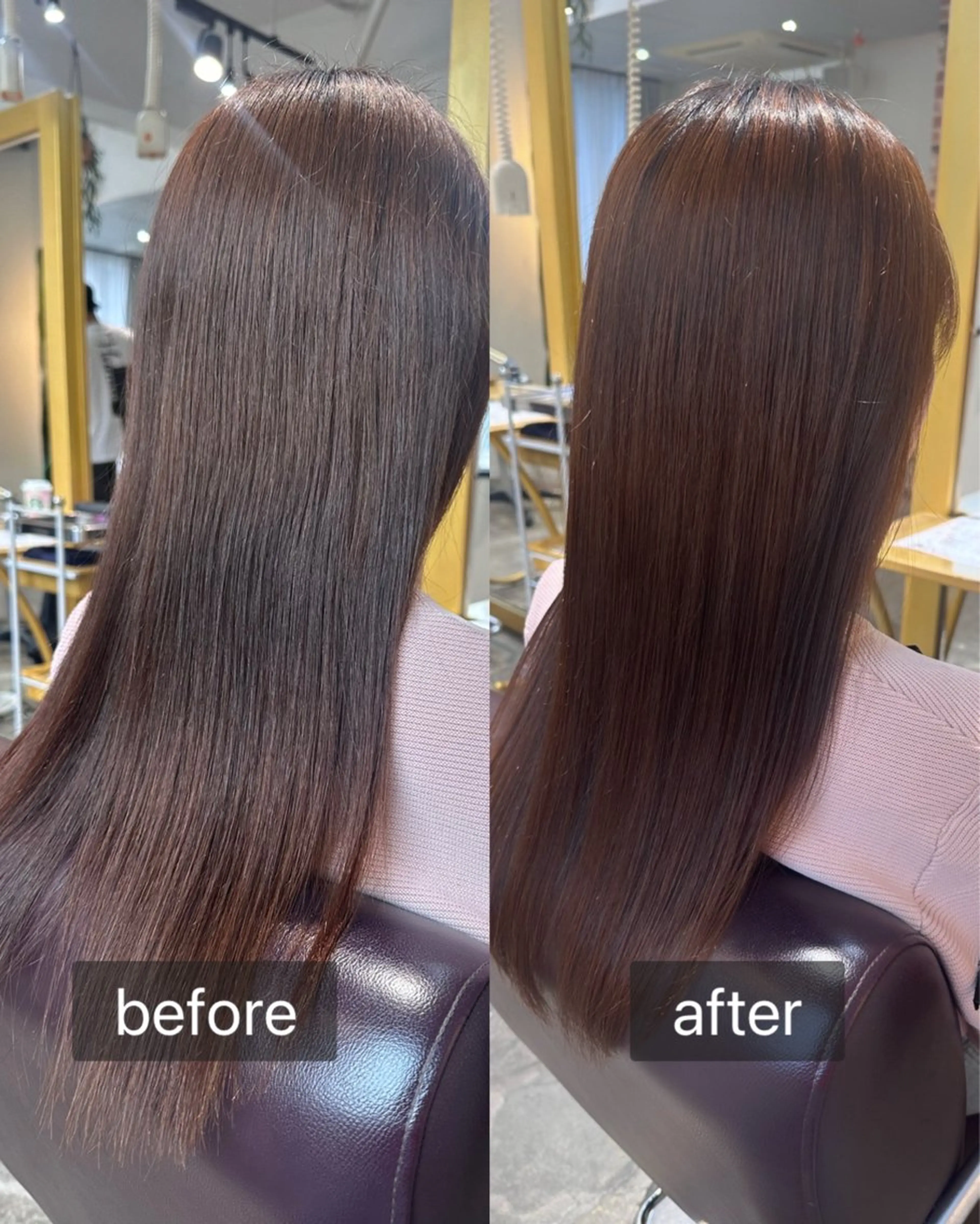 ロング くせ毛 髪質改善 縮毛矯正 カット 縮毛矯正 心斎橋/レイヤー/ 艶カラー💖Sakiのヘアスタイル