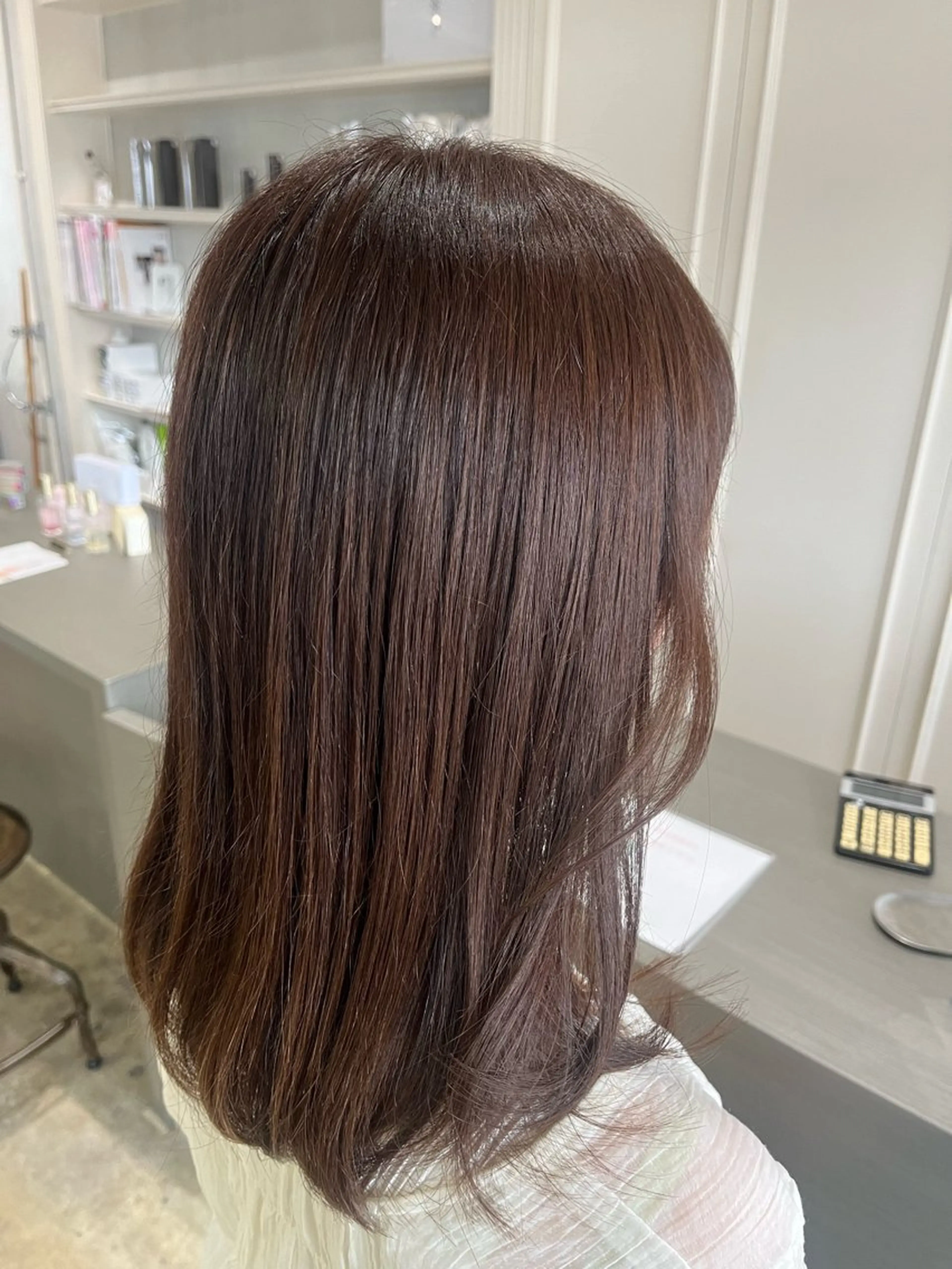 カラー ベージュカラー ラベンダーカラー 髪質改善×ブリーチ 無しWカラー🫧天神のヘアスタイル