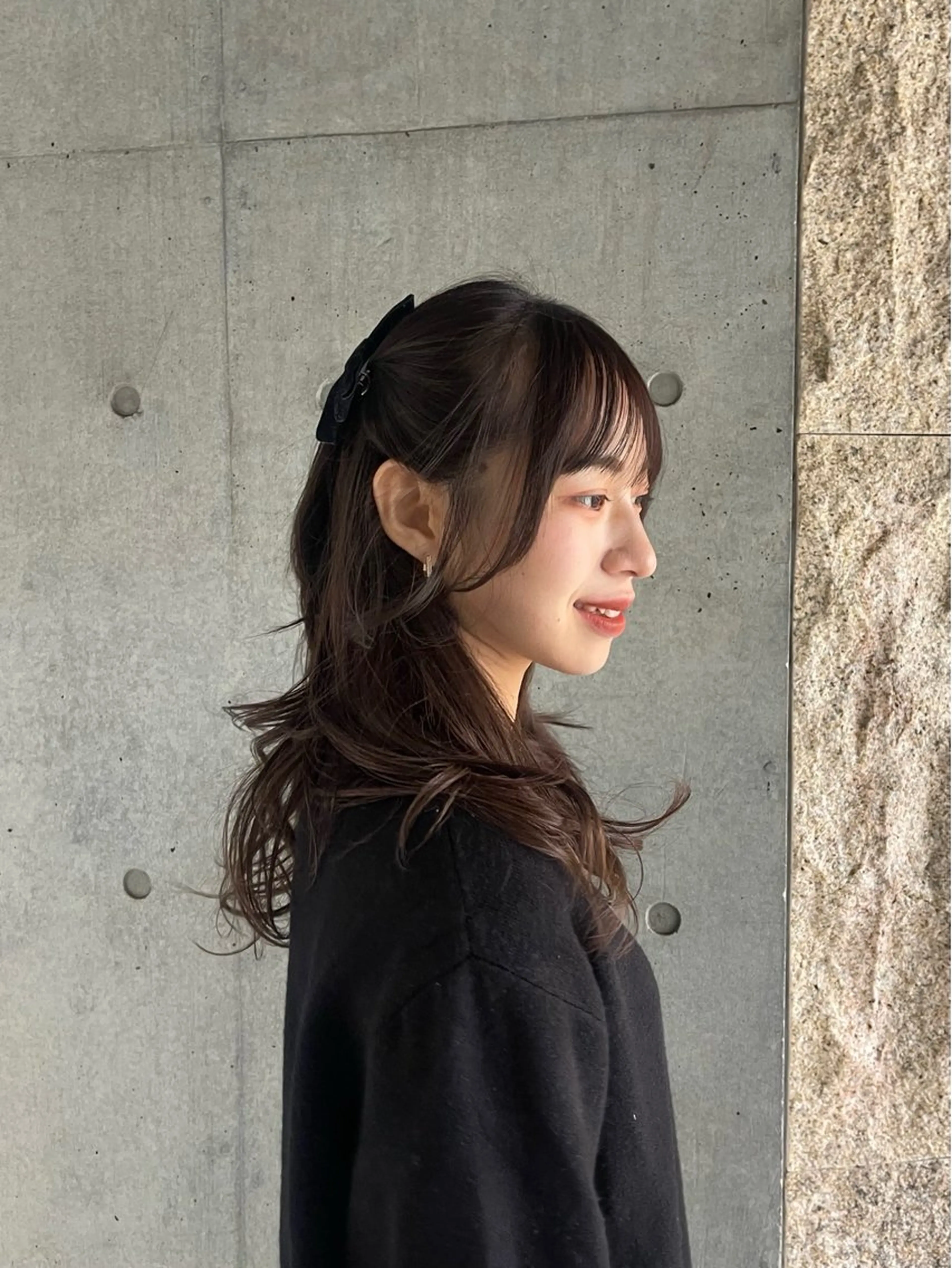 セミロング カラー ヘアカラー トリートメント 愛莉/ラベンダー/ ベージュ/ブラウンのヘアスタイル