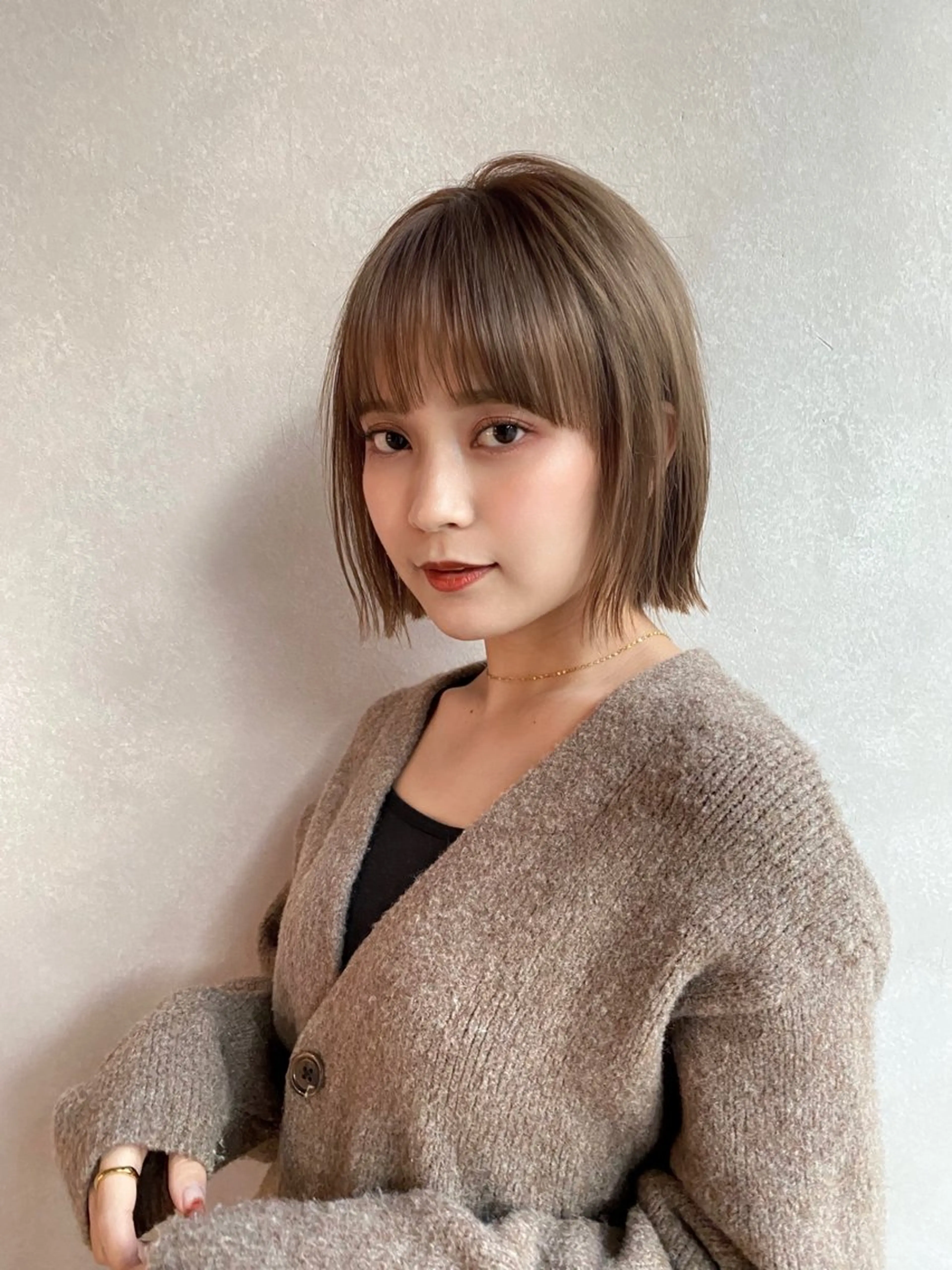 ショート 切りっぱなしボブ ボブ 栗原 瑞稀のヘアスタイル