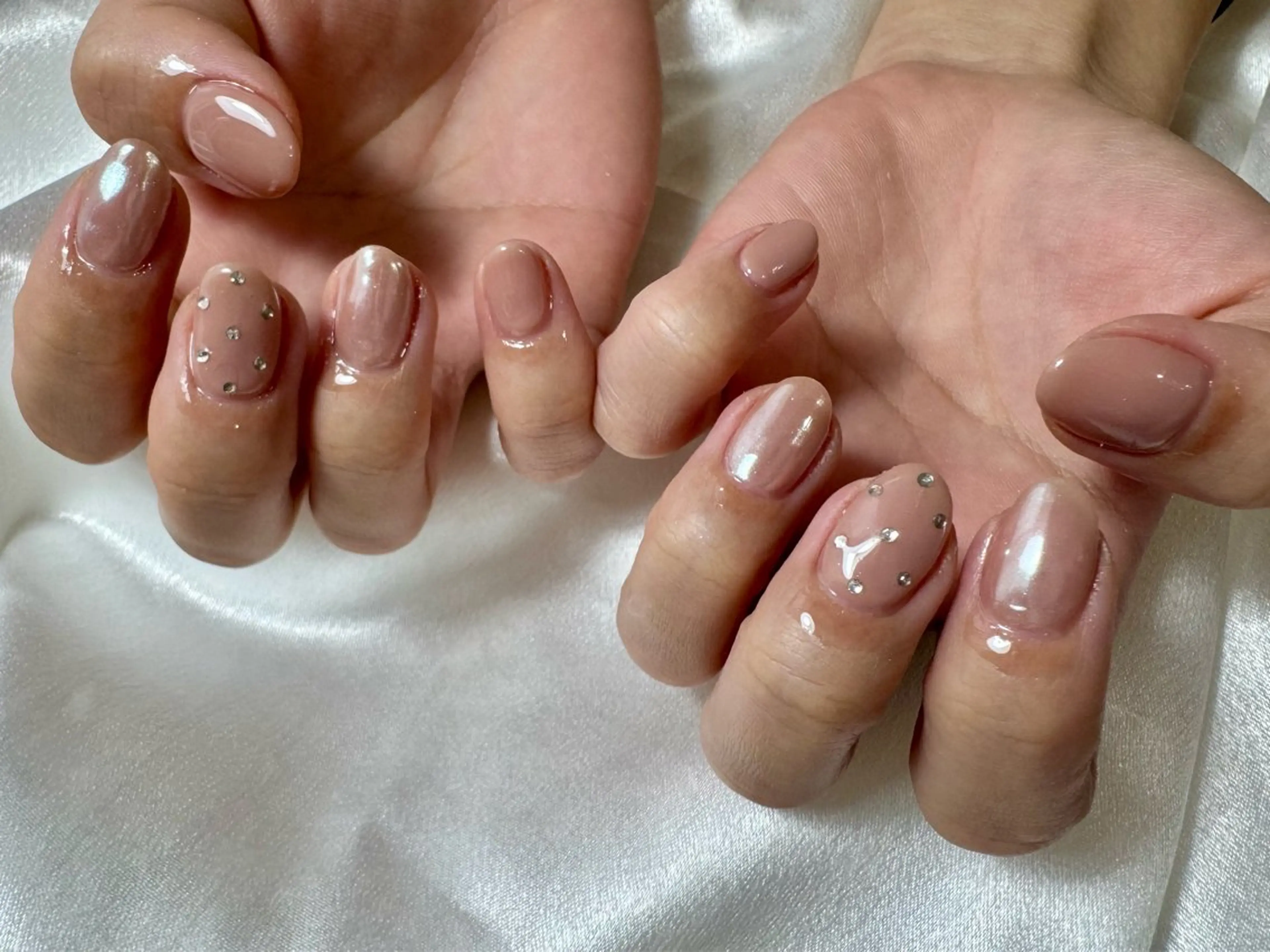 ネイル オーロラネイル 桜ネイル フラワーネイル フットネイル フレンチネイル ハンドネイル kikinail 溝の口のネイルデザイン