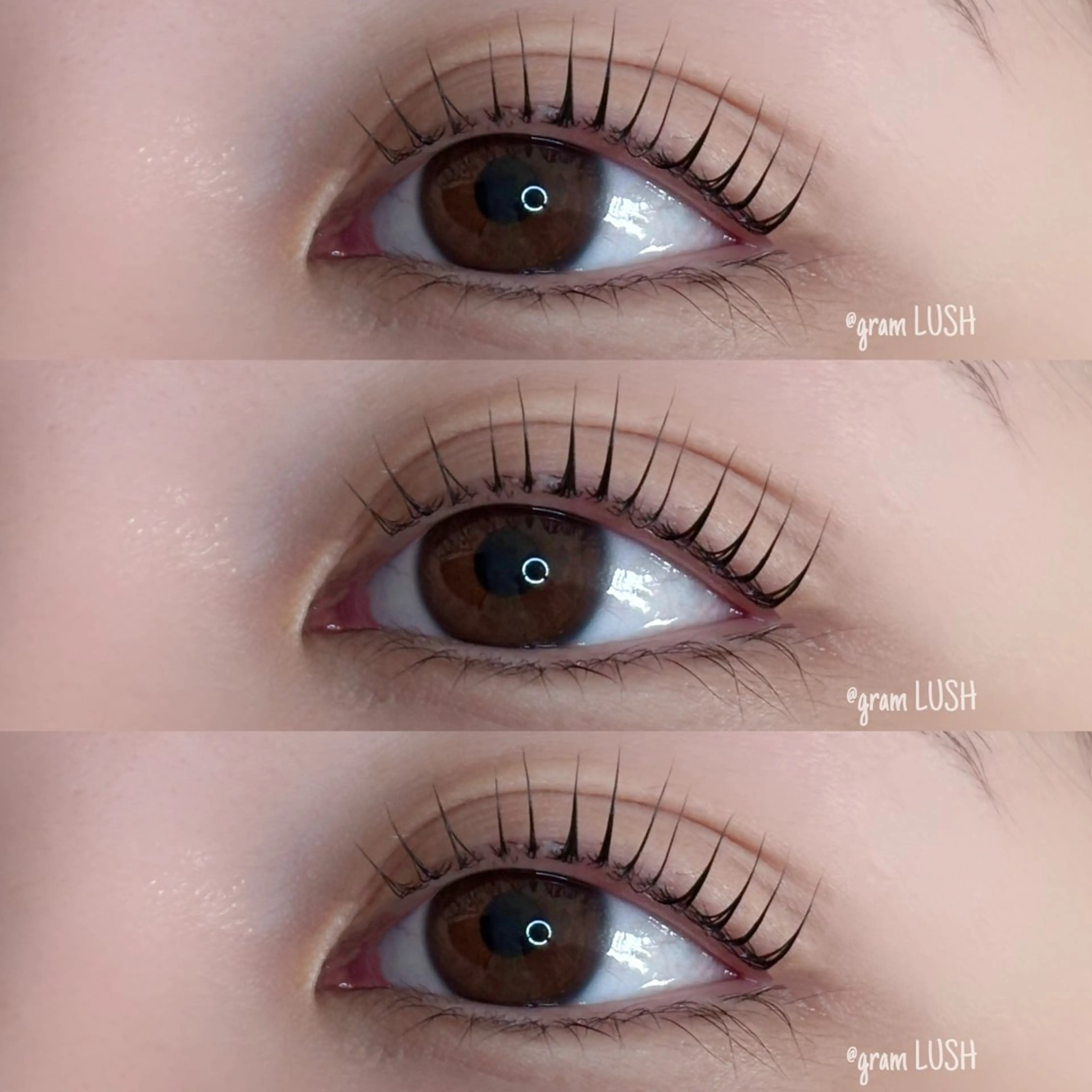 マツエク・マツパ 束感まつ毛 一重×まつ毛パーマ マツパ gram LUSHのマツエク・マツパデザイン