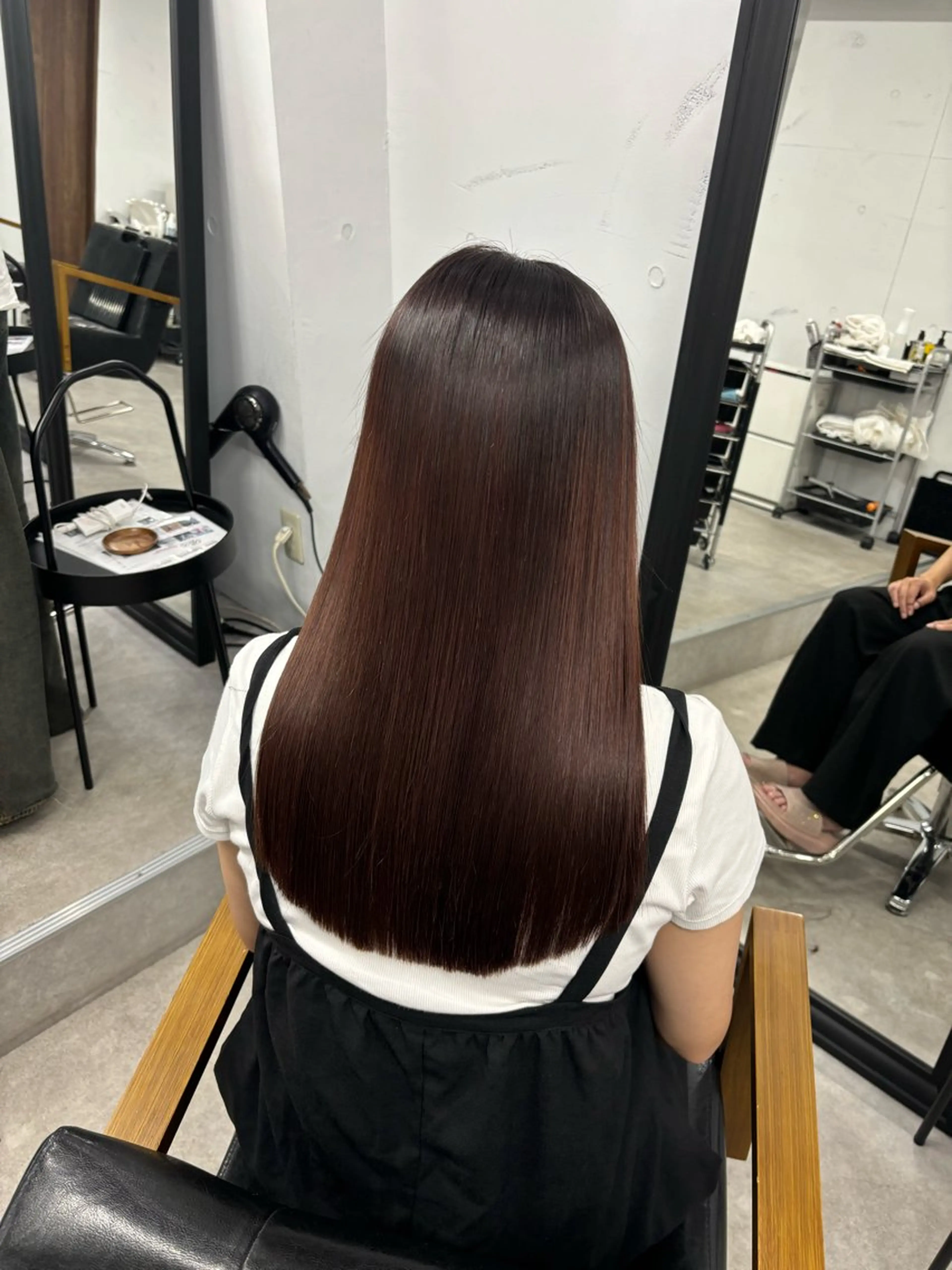 ロング カラー 髪質改善 縮毛矯正 トリートメント マツダ レンのヘアスタイル