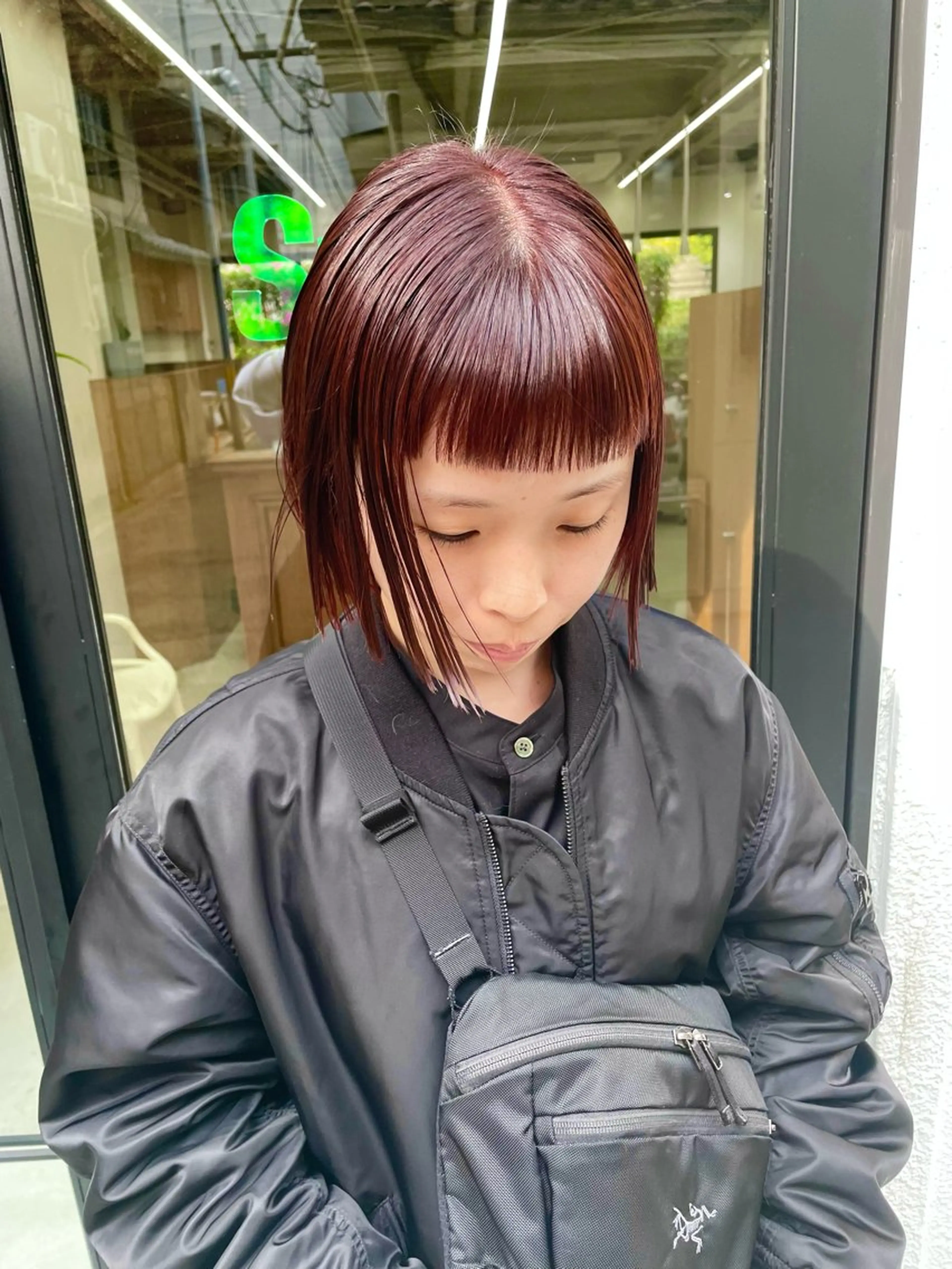 ミディアム カラー パーマ ヘアアレンジ メンズ ピンクカラー カット ヘアカラー トリートメント tatsumi/ボブ ウルフ/レイヤーのヘアスタイル