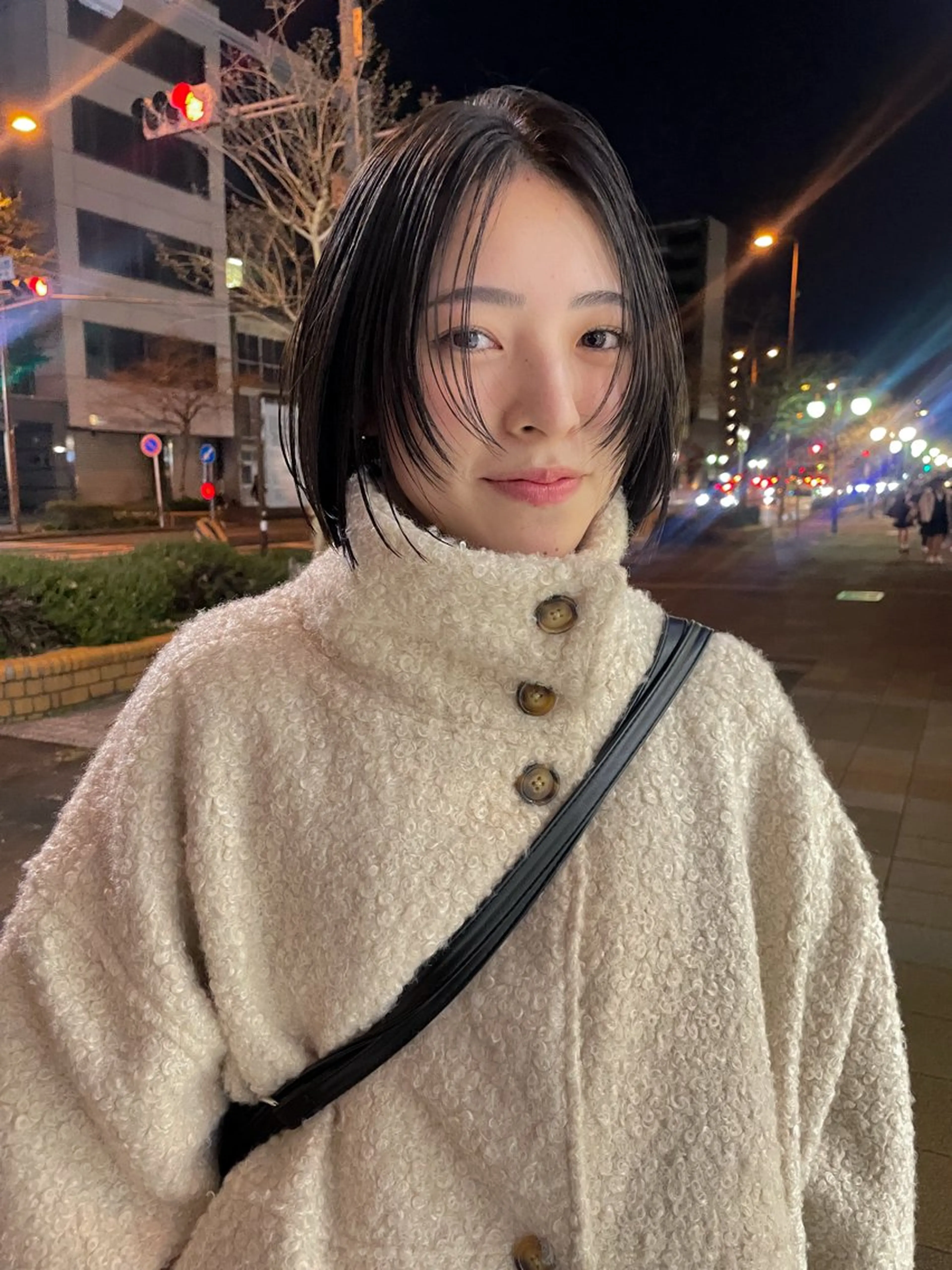 ショート カラー パーマ/レイヤー 岩山丈一郎のヘアスタイル