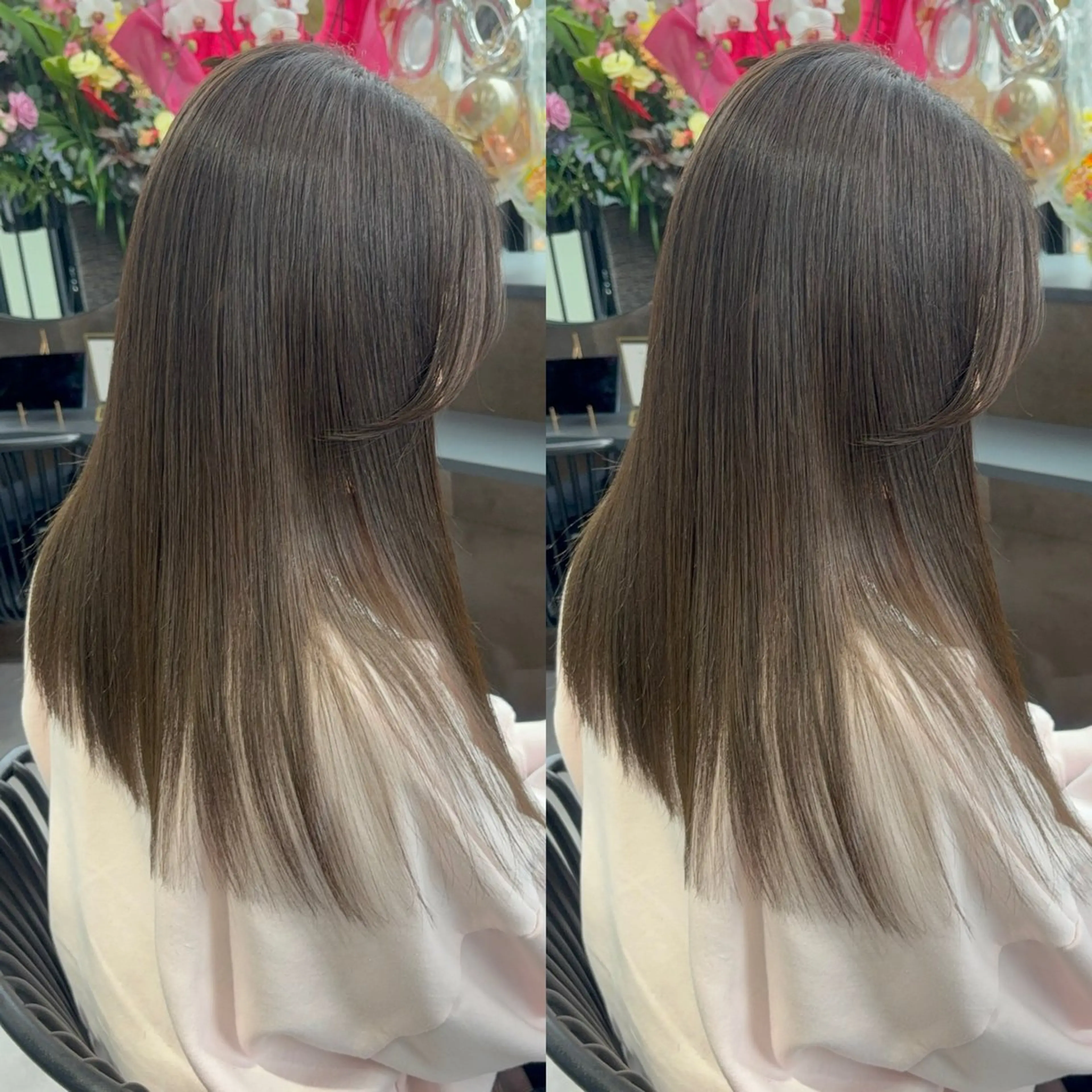 ロング カット ヘアカラー 縮毛矯正 トリートメント 今話題の艶髪矯正 美艶カラー/FUKAのヘアスタイル