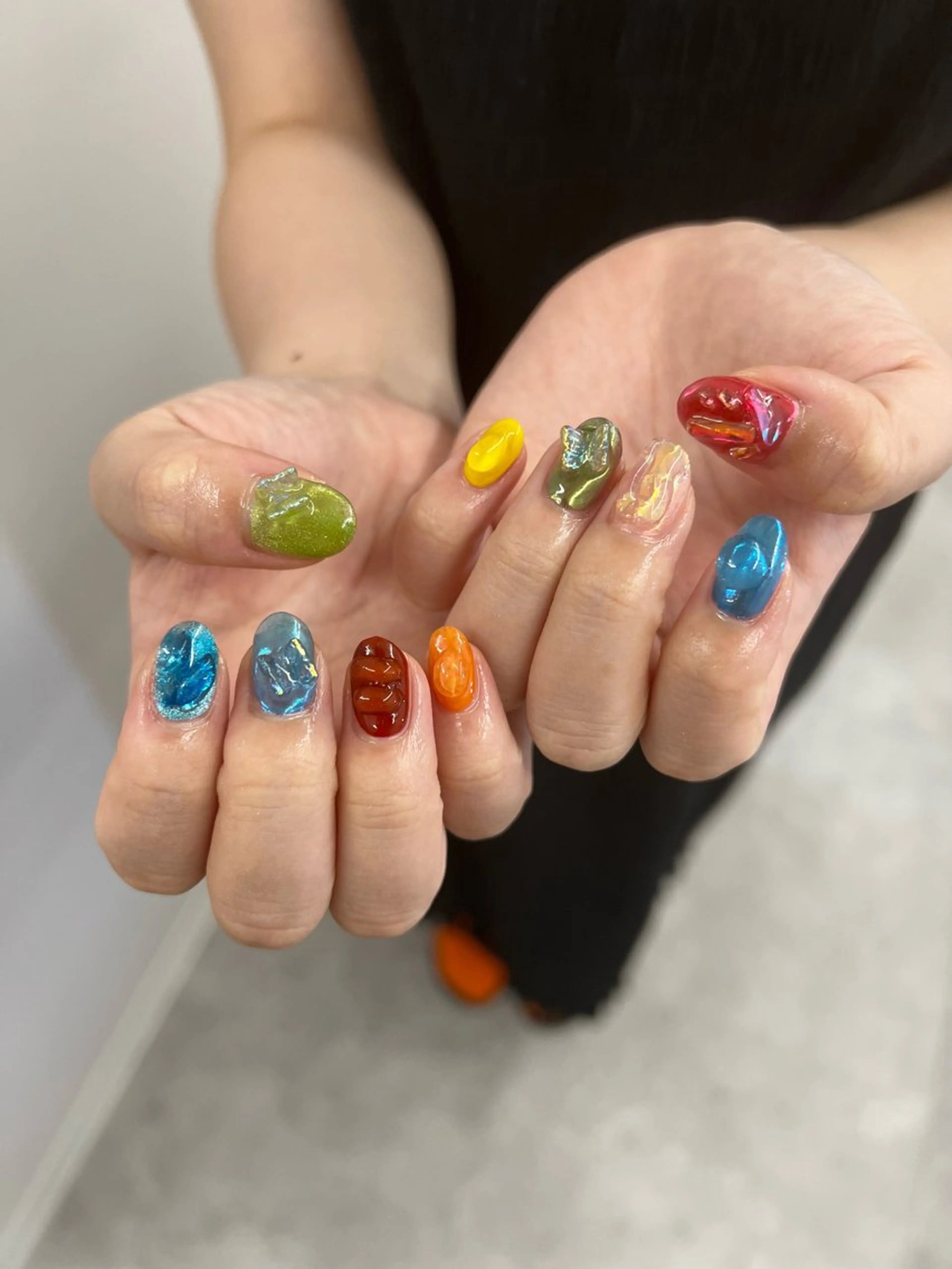 ネイル ジェルネイル マグネットネイル ニュアンスネイル パラジェル ぷっくりネイル ハンドネイル ハンドケア Bana_ Nailのネイルデザイン