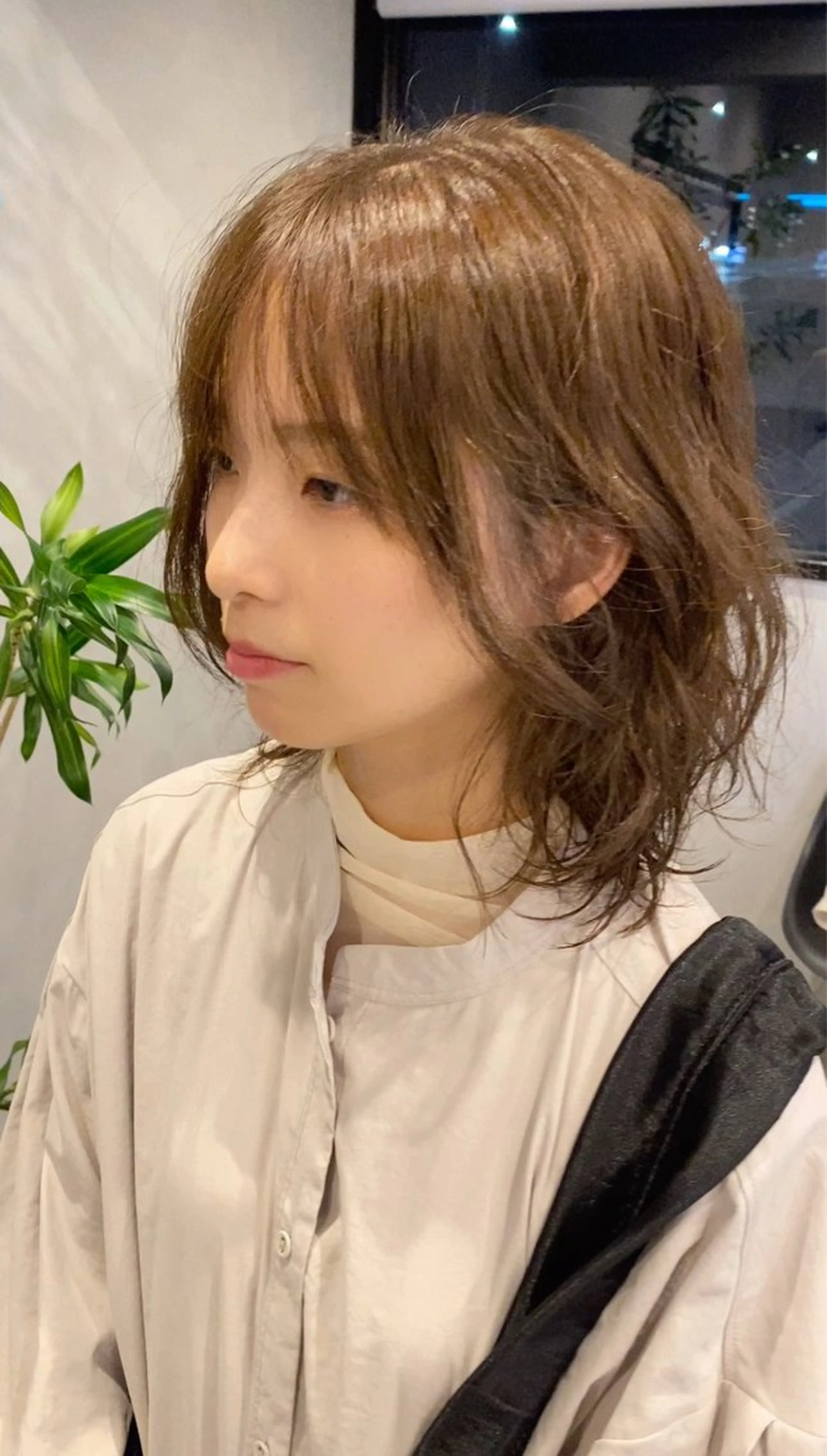 ミディアム パーマ 大林　恵理 【Agu 屋島】のヘアスタイル