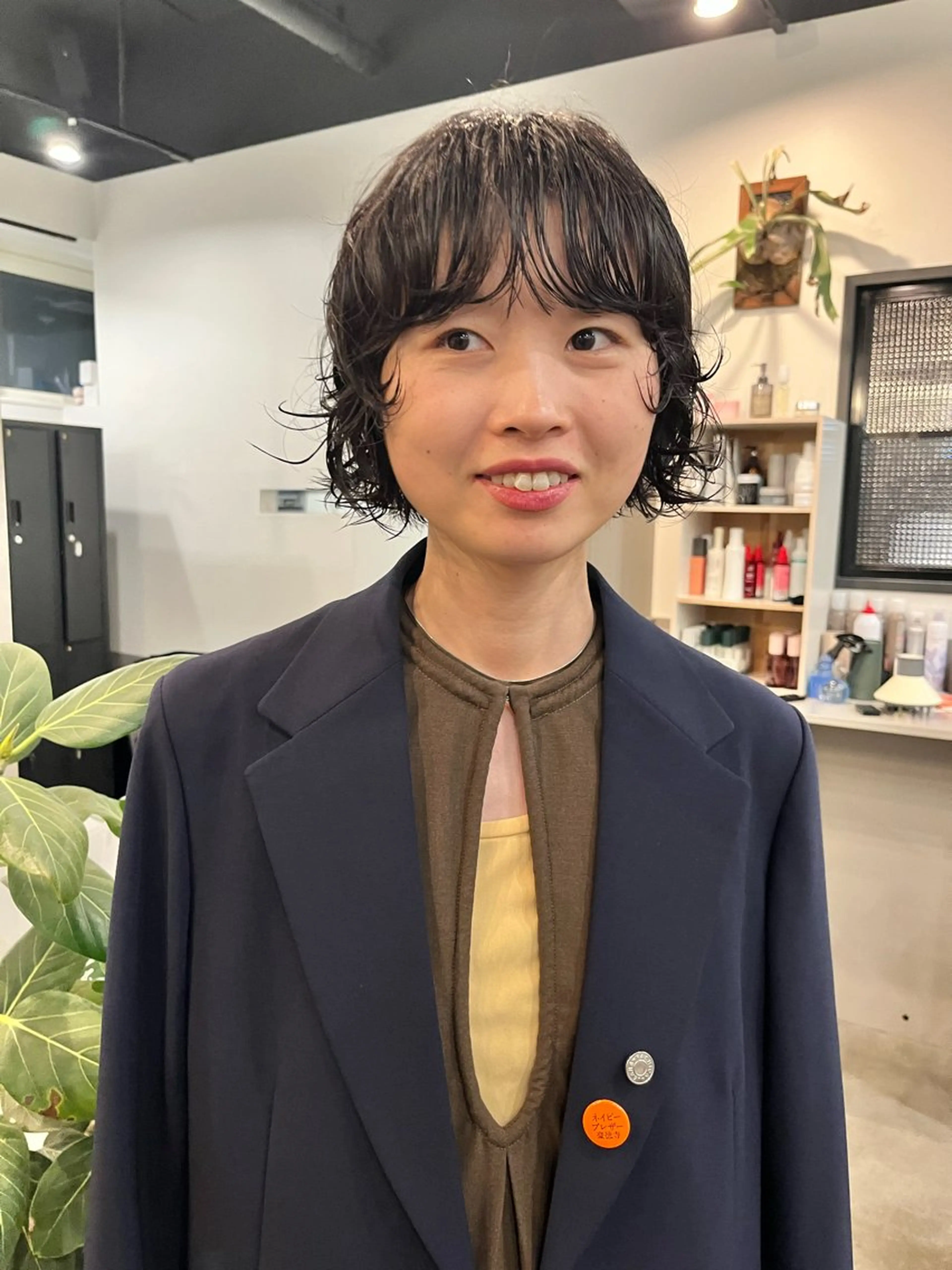 ショート パーマ ボブレイヤー ボブ 顔周りカット レイヤーカット カット パーマ トリートメント dogstar小林諒 パーマ/レイヤーのヘアスタイル