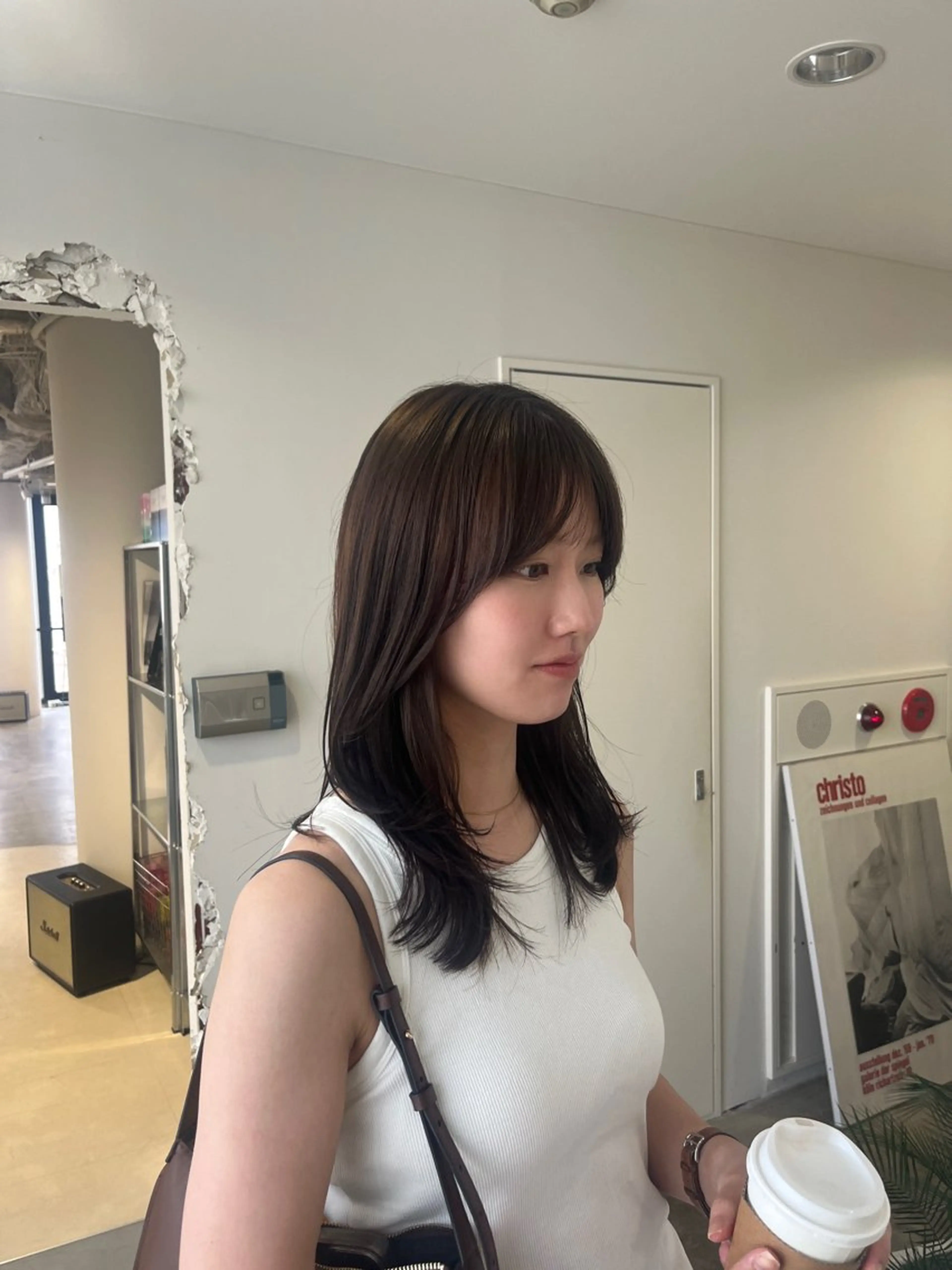 セミロング レイヤーカット カット ヘアカラー Shion/ レイヤー/髪質改善のヘアスタイル