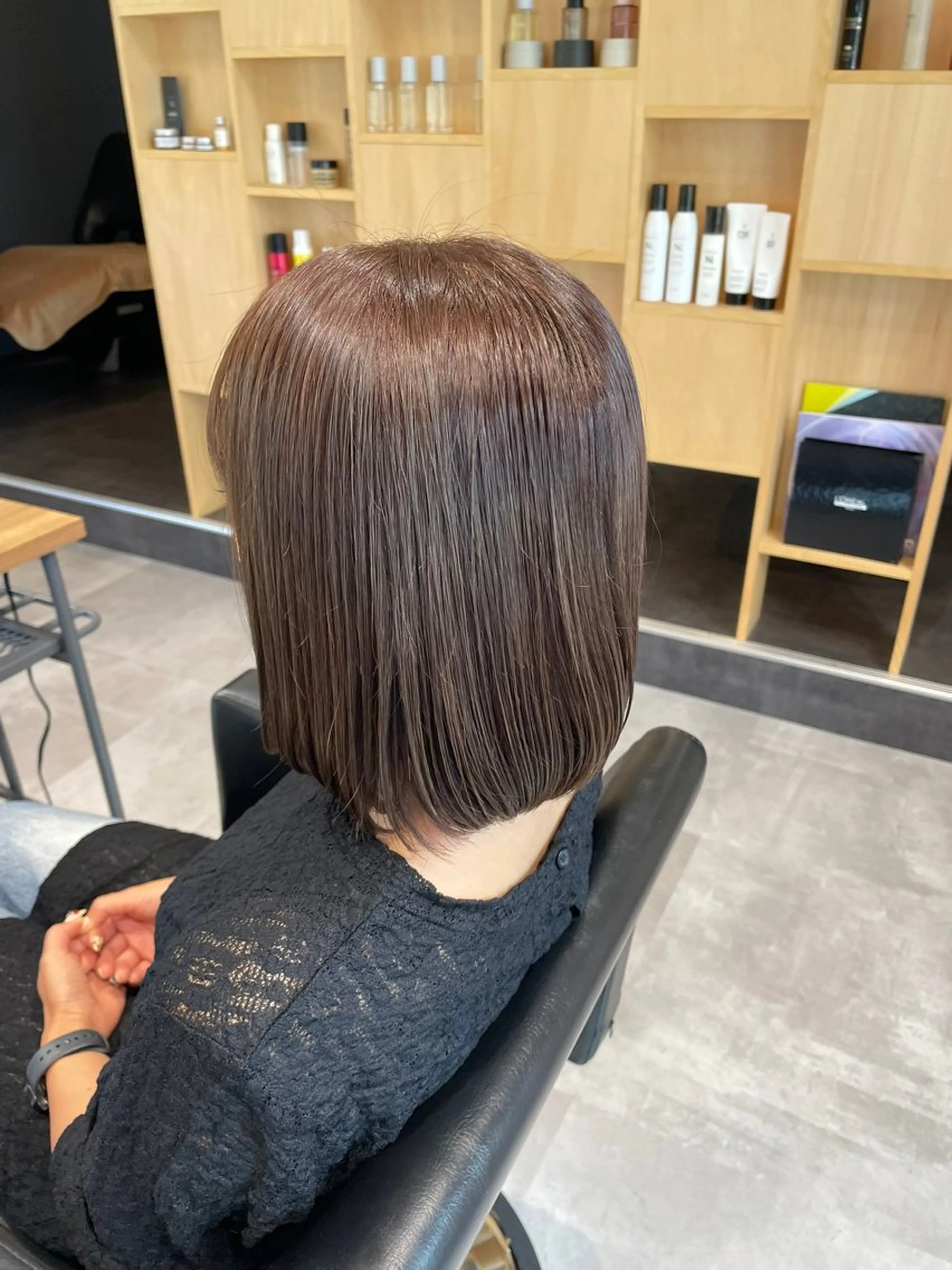 ミディアム カラー ブラウンカラー 武田 ひよりのヘアスタイル