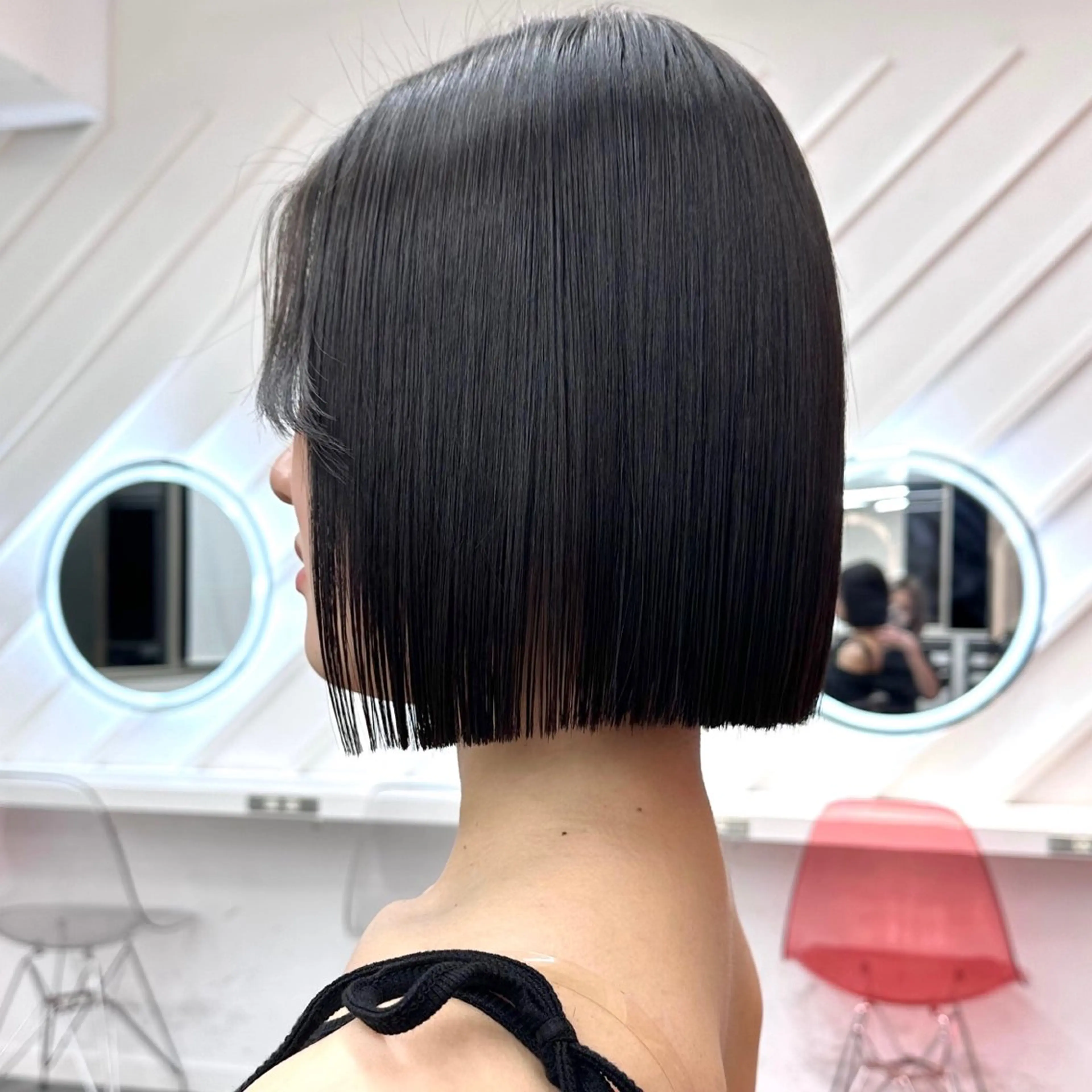 ショート カラー カット 縮毛矯正 トリートメント 原宿/韓国ボブ /くびれボブ/優希のヘアスタイル