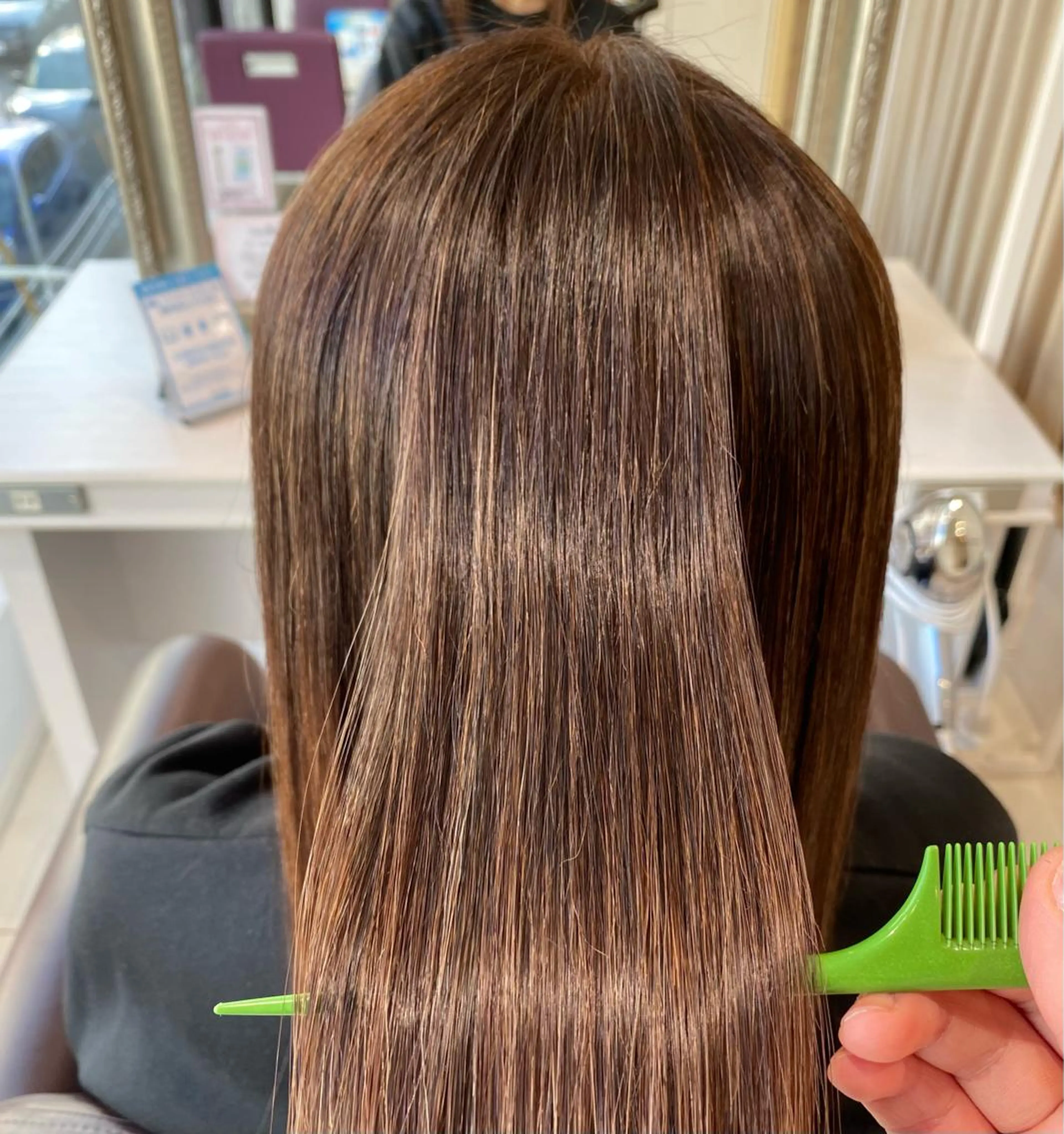 ロング カラー 縮毛矯正 仁科 友恵のヘアスタイル