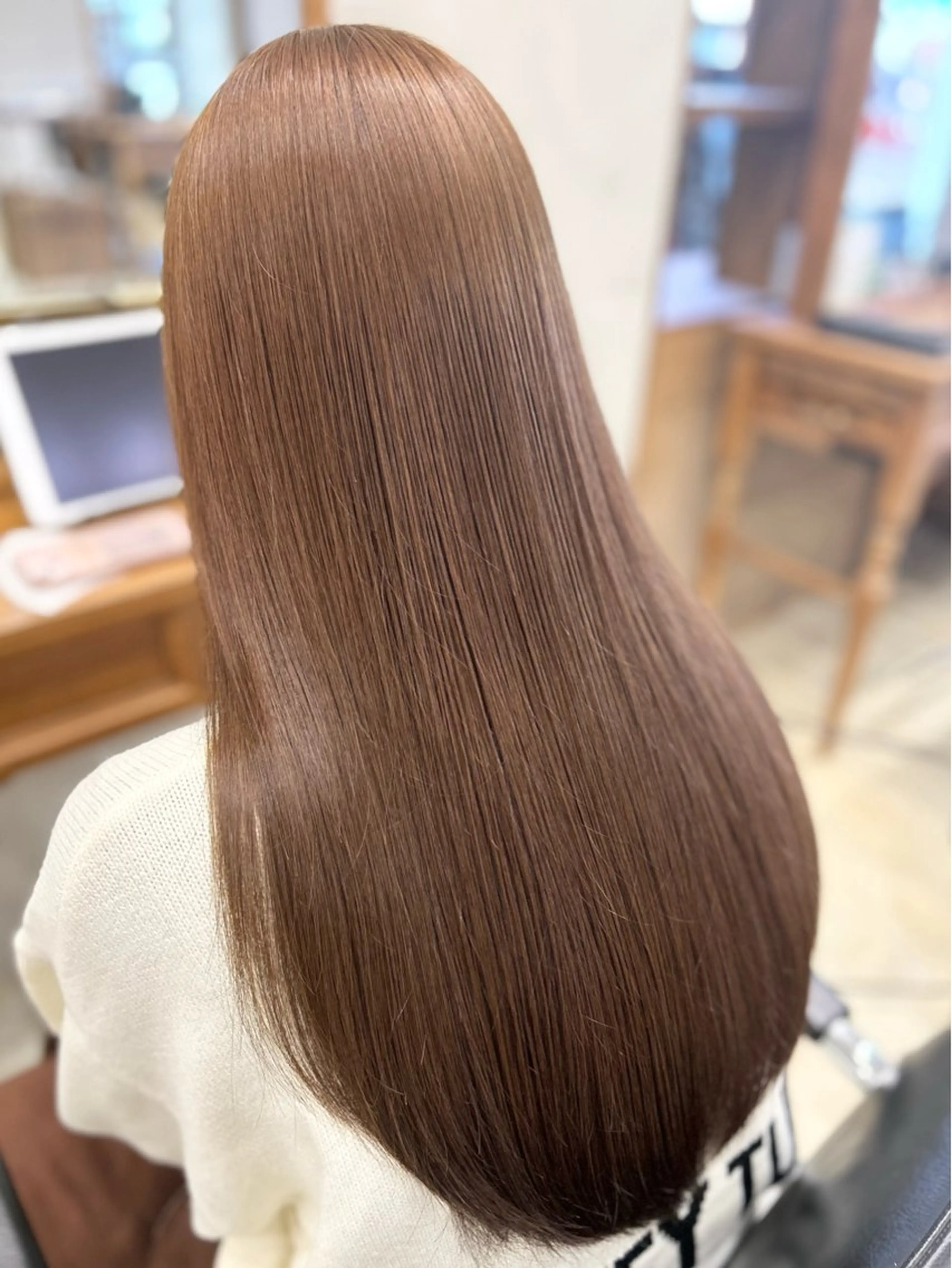 ロング トリートメント カット ヘアカラー カノエ下関熊野店 /つきかのヘアスタイル