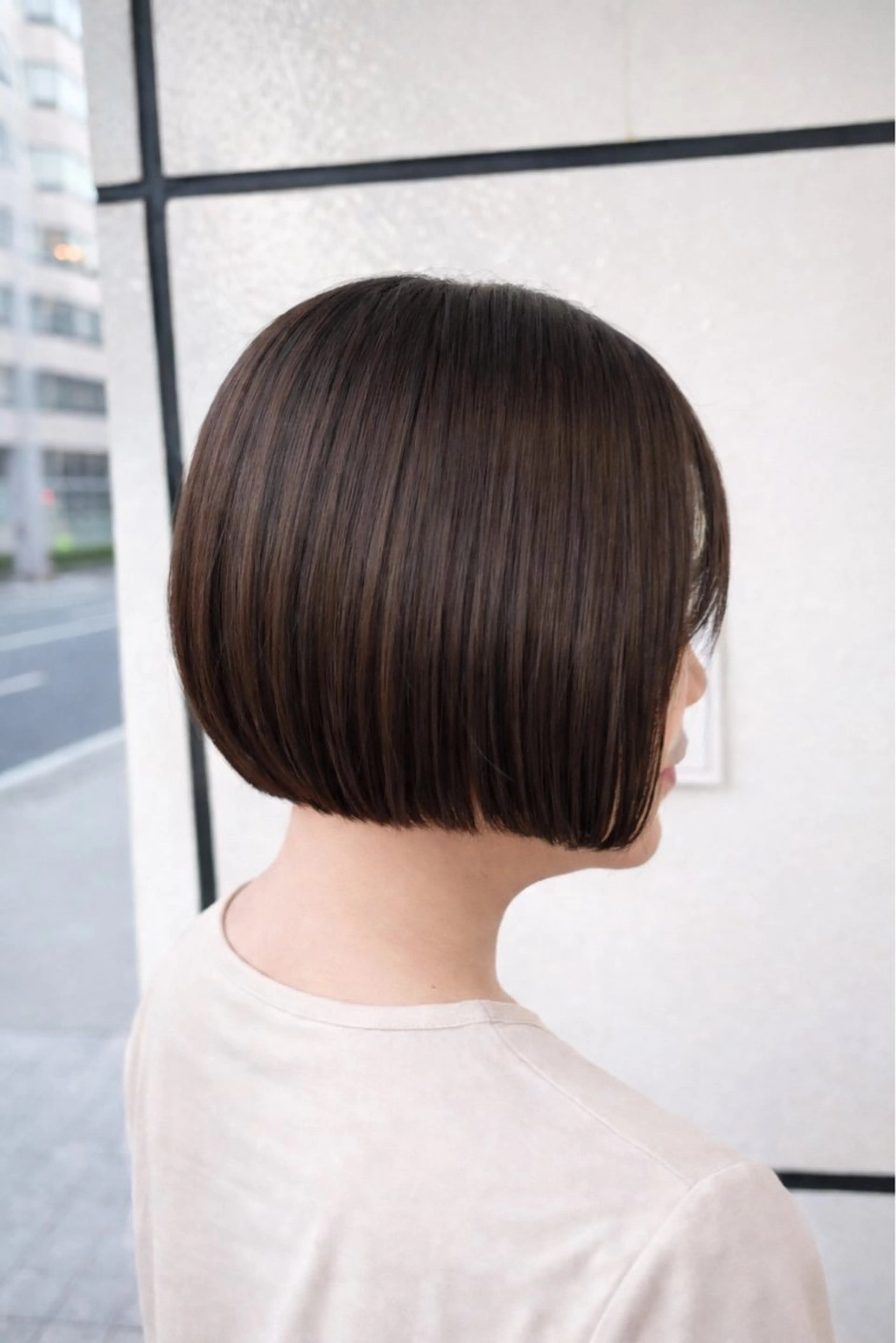 ショート カラー 切りっぱなしボブ ブラウンカラー ボブ 中原由貴 /WILLOW京橋のヘアスタイル